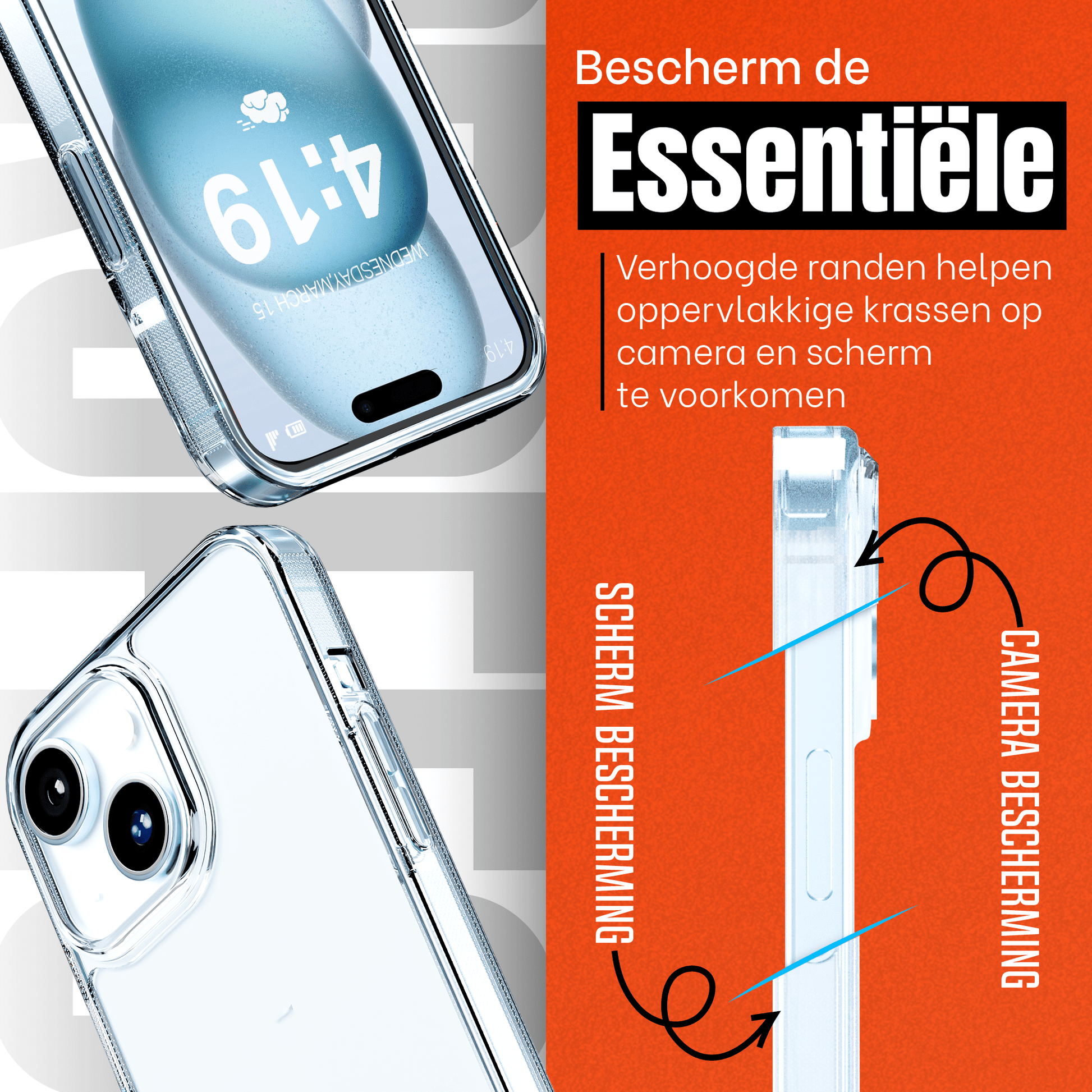 My Case Transparante Hoes voor iPhone 15 – Langdurig Helder - mijnhoesjesMy Case Transparante Hoes voor iPhone 15 – Langdurig Helder
