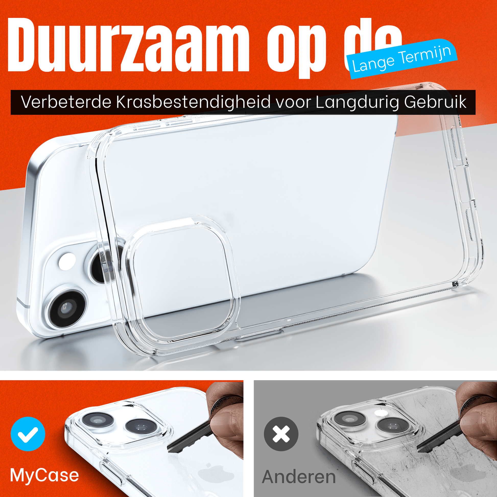 My Case Transparante Hoes voor iPhone 15 – Langdurig Helder - mijnhoesjesMy Case Transparante Hoes voor iPhone 15 – Langdurig Helder