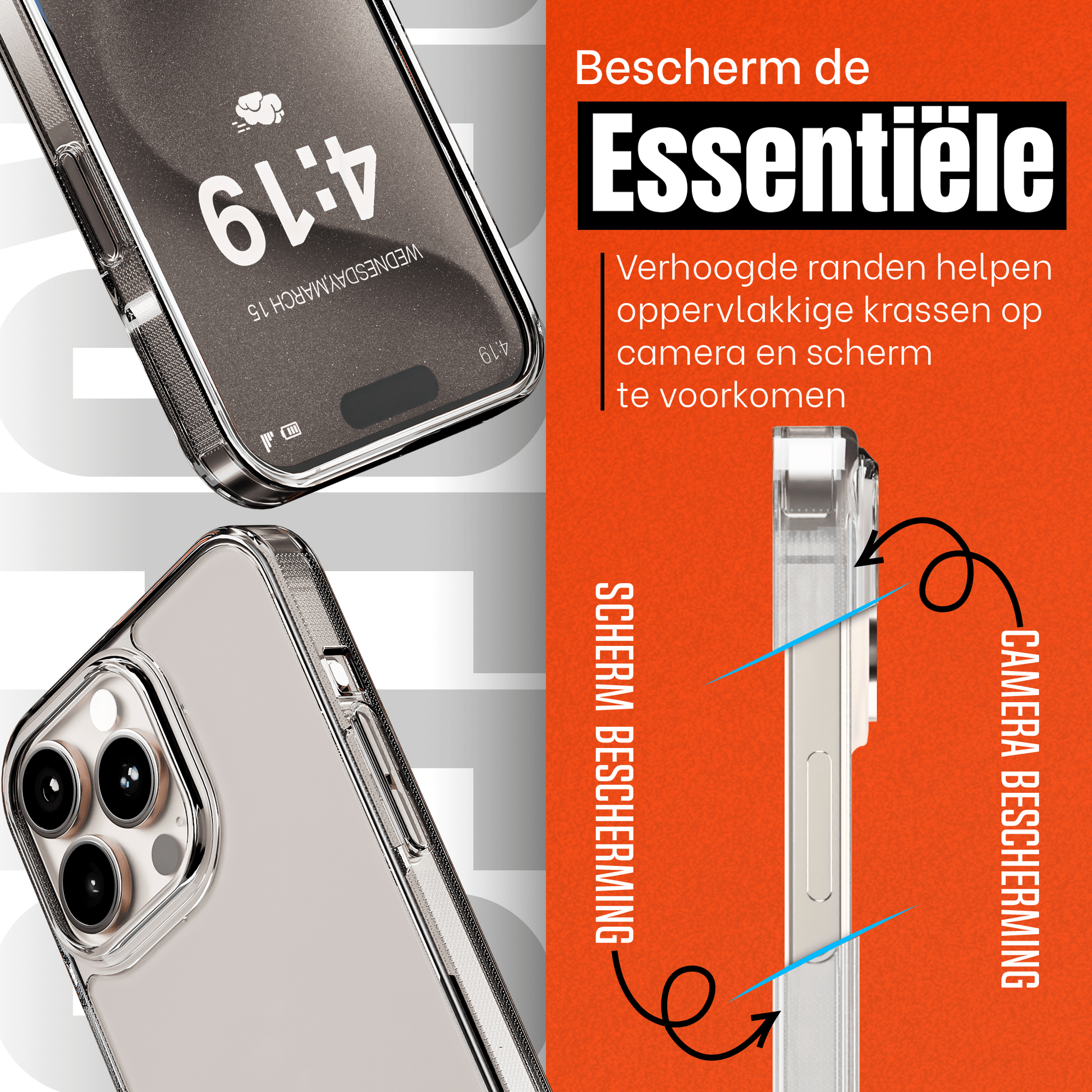 My Case Transparante Hoes voor iPhone 15 Pro Max – Langdurig Helder - mijnhoesjesMy Case Transparante Hoes voor iPhone 15 Pro Max – Langdurig Helder