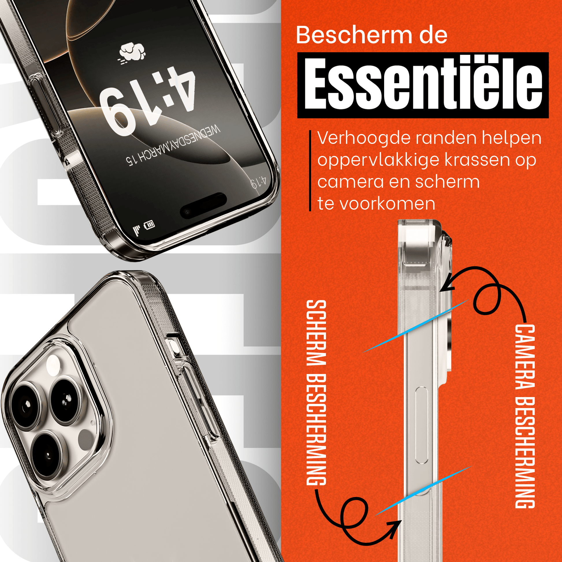 My Case Transparante Hoes voor iPhone 16 Pro Max – Langdurig Helder - mijnhoesjesMy Case Transparante Hoes voor iPhone 16 Pro Max – Langdurig Helder