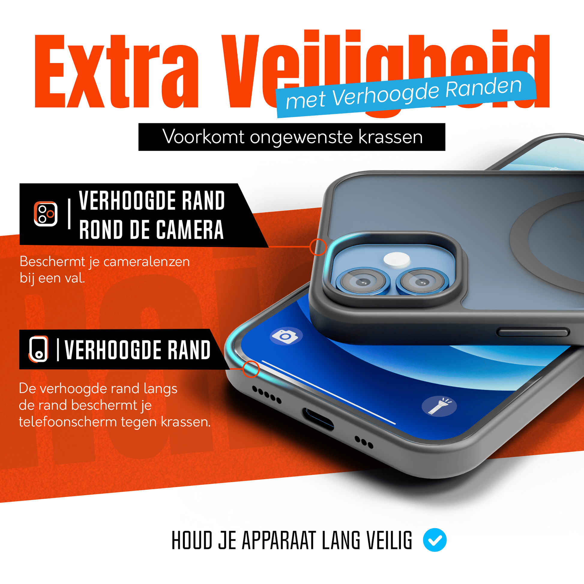 My Case Zwart Hoesje geschikt voor iPhone 12/12 Pro MagSafe – Slank, Sterk & MagSafe - Klaar - mijnhoesjesMy Case Zwart Hoesje geschikt voor iPhone 12/12 Pro MagSafe – Slank, Sterk & MagSafe - Klaar