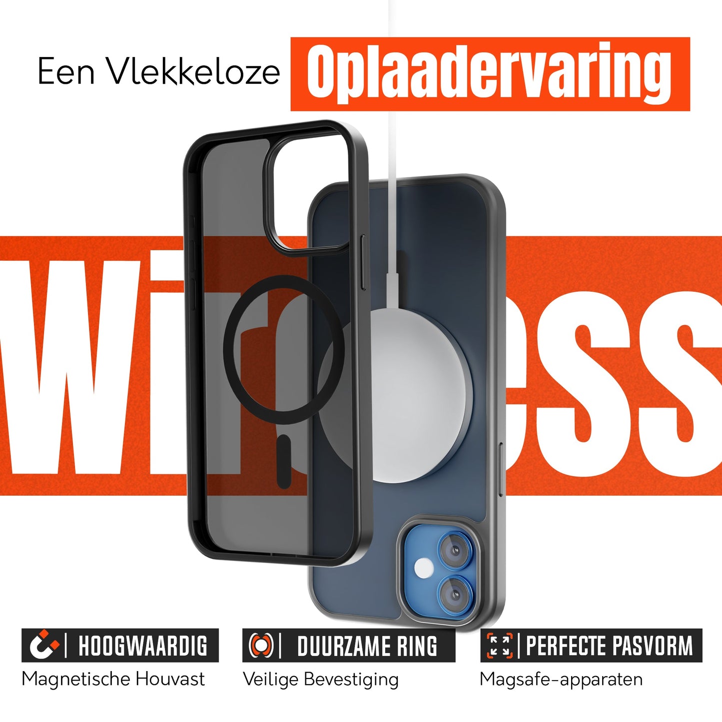 My Case Zwart Hoesje geschikt voor iPhone 12/12 Pro MagSafe – Slank, Sterk & MagSafe - Klaar - mijnhoesjesMy Case Zwart Hoesje geschikt voor iPhone 12/12 Pro MagSafe – Slank, Sterk & MagSafe - Klaar