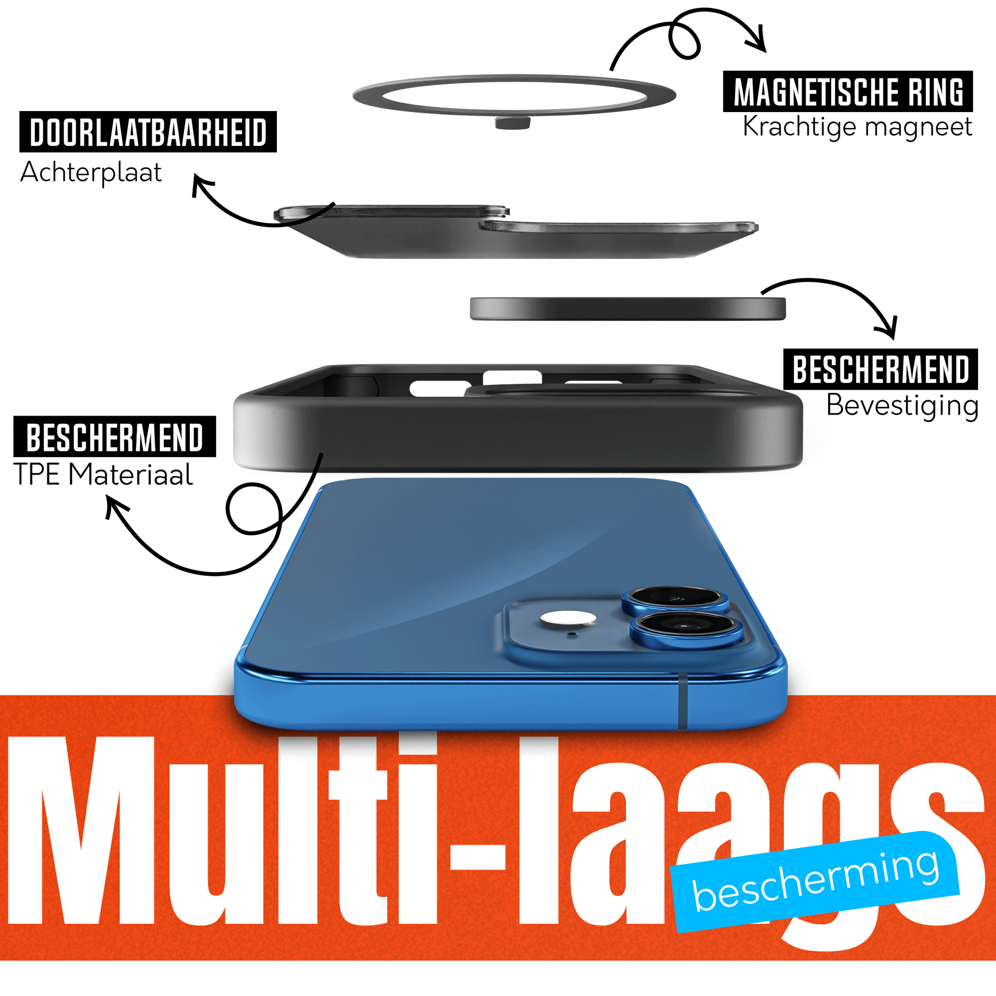 My Case Zwart Hoesje geschikt voor iPhone 12/12 Pro MagSafe – Slank, Sterk & MagSafe - Klaar - mijnhoesjesMy Case Zwart Hoesje geschikt voor iPhone 12/12 Pro MagSafe – Slank, Sterk & MagSafe - Klaar