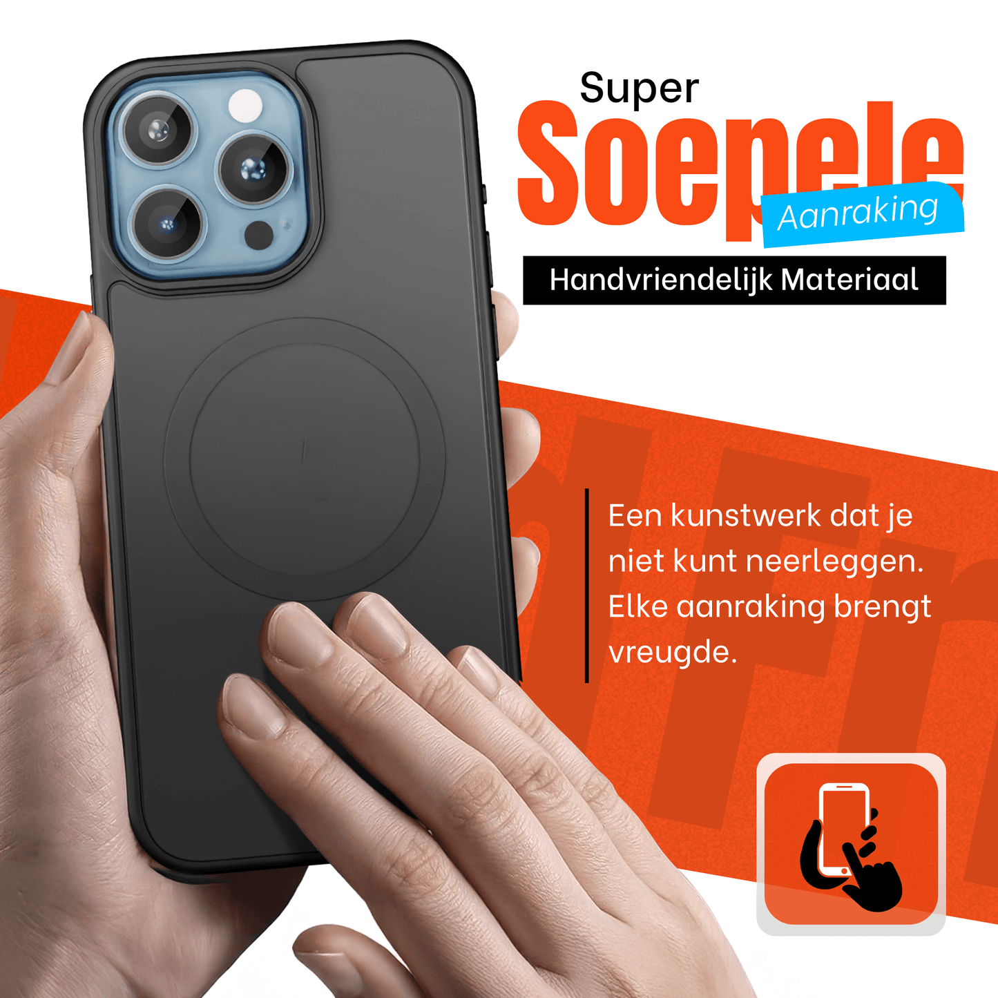 My Case Zwart MagSafe Hoesje geschikt voor iPhone 13 Pro – Slank, Sterk & MagSafe - Klaar - mijnhoesjesMy Case Zwart MagSafe Hoesje geschikt voor iPhone 13 Pro – Slank, Sterk & MagSafe - Klaar
