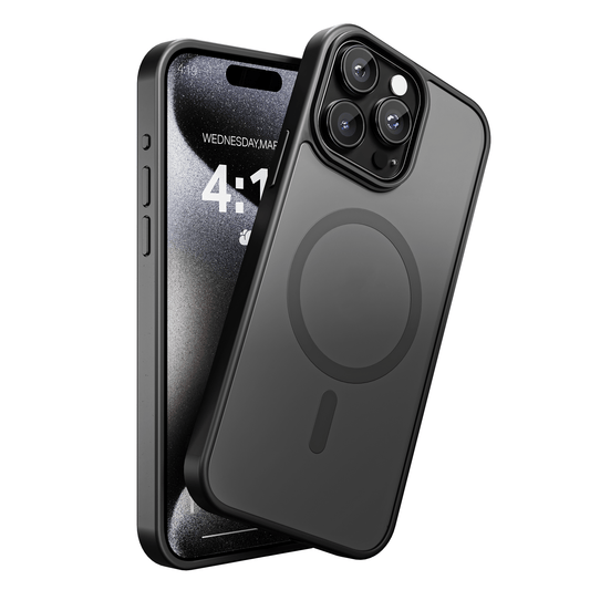 My Case Zwart MagSafe Hoesje geschikt voor iPhone 15 Pro – Slank, Sterk & MagSafe - Klaar - mijnhoesjesMy Case Zwart MagSafe Hoesje geschikt voor iPhone 15 Pro – Slank, Sterk & MagSafe - Klaar