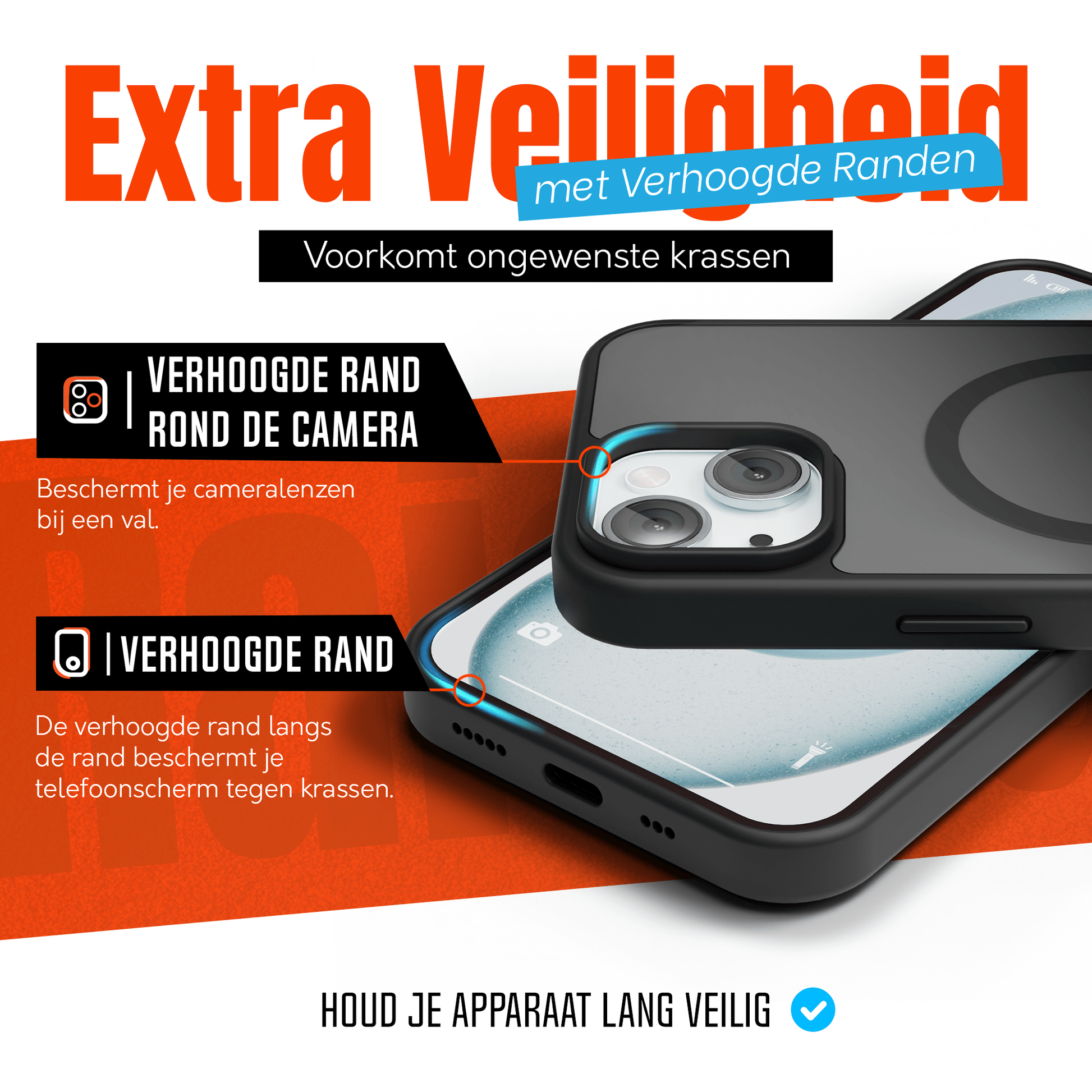 My Case Zwart MagSafe Hoesje geschikt voor iPhone 15 – Slank, Sterk & MagSafe - Klaar - mijnhoesjesMy Case Zwart MagSafe Hoesje geschikt voor iPhone 15 – Slank, Sterk & MagSafe - Klaar
