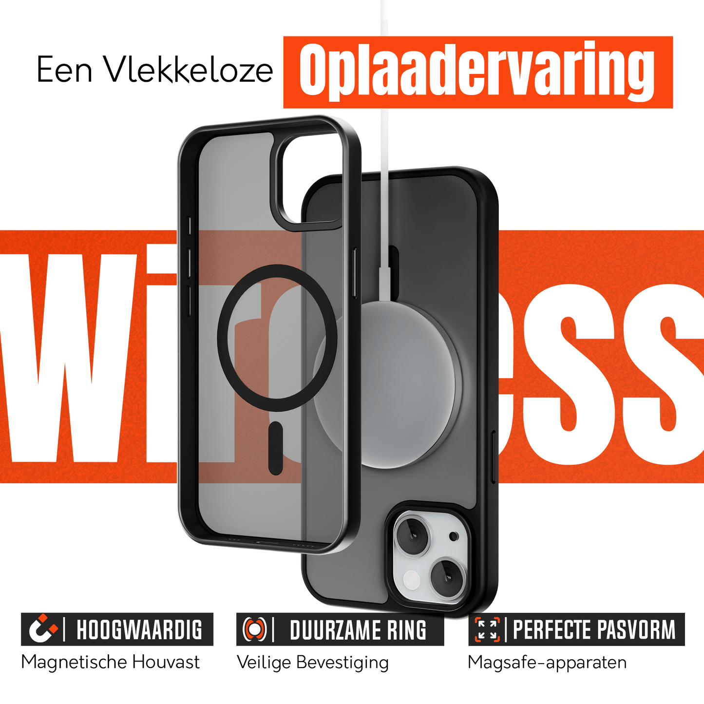 My Case Zwart MagSafe Hoesje geschikt voor iPhone 15 – Slank, Sterk & MagSafe - Klaar - mijnhoesjesMy Case Zwart MagSafe Hoesje geschikt voor iPhone 15 – Slank, Sterk & MagSafe - Klaar