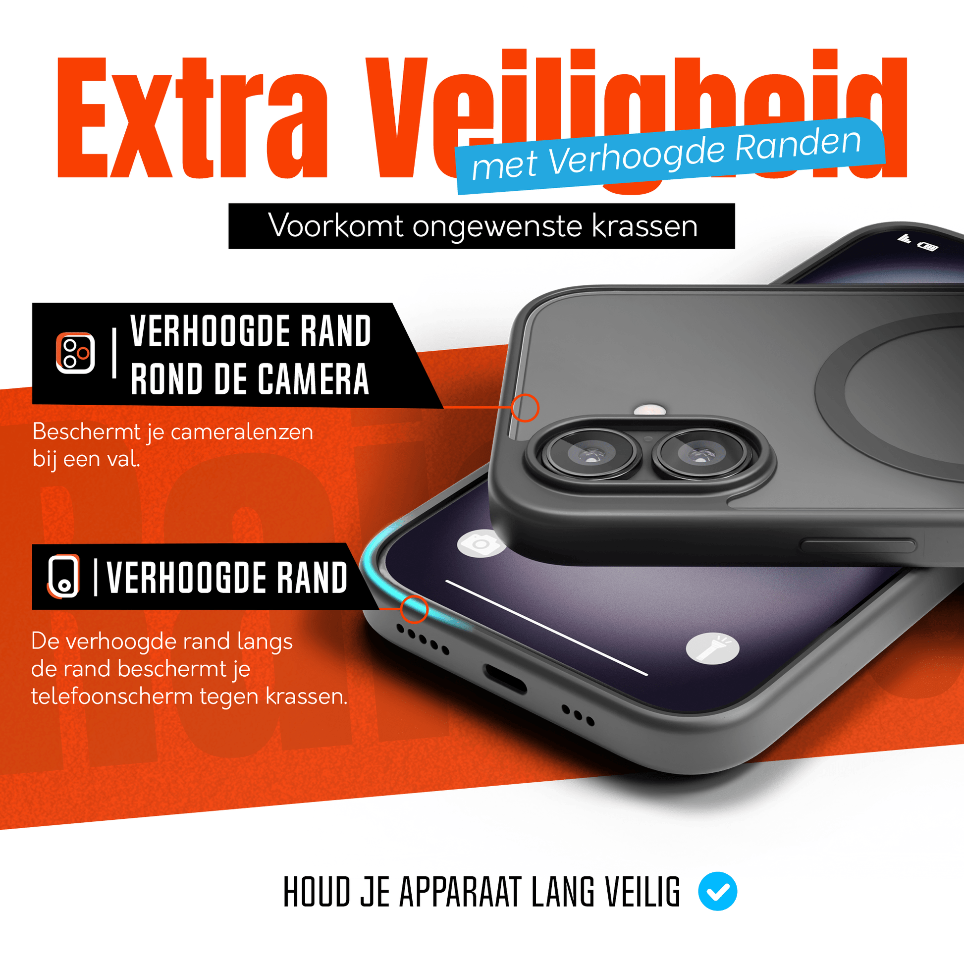My Case Zwart MagSafe Hoesje voor iPhone 16 – Slank & Sterk Telefoonhoesje - mijnhoesjesMy Case Zwart MagSafe Hoesje voor iPhone 16 – Slank & Sterk Telefoonhoesje