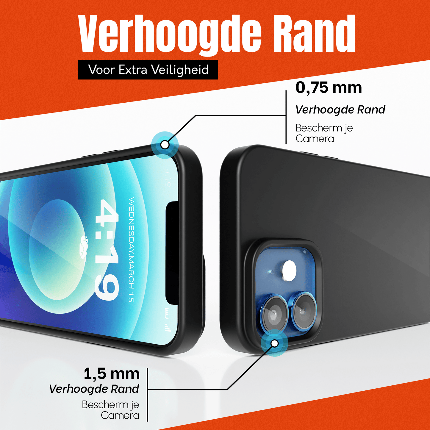 My Case Zwarte Siliconen Hoes voor iPhone 12/12 Pro – Slank Maar Beschermend - mijnhoesjesMy Case Zwarte Siliconen Hoes voor iPhone 12/12 Pro – Slank Maar Beschermend