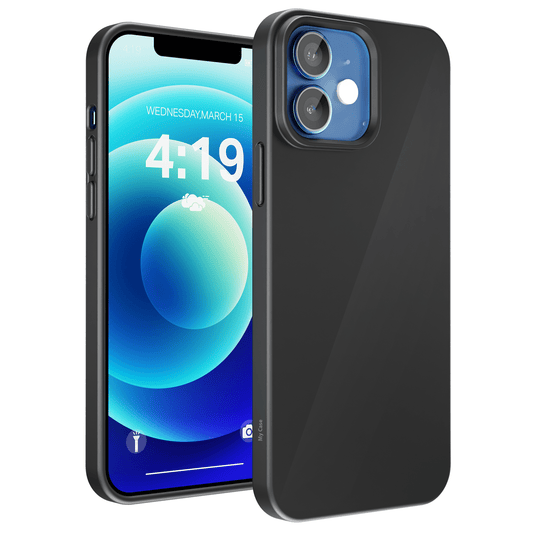My Case Zwarte Siliconen Hoes voor iPhone 12/12 Pro – Slank Maar Beschermend - mijnhoesjesMy Case Zwarte Siliconen Hoes voor iPhone 12/12 Pro – Slank Maar Beschermend