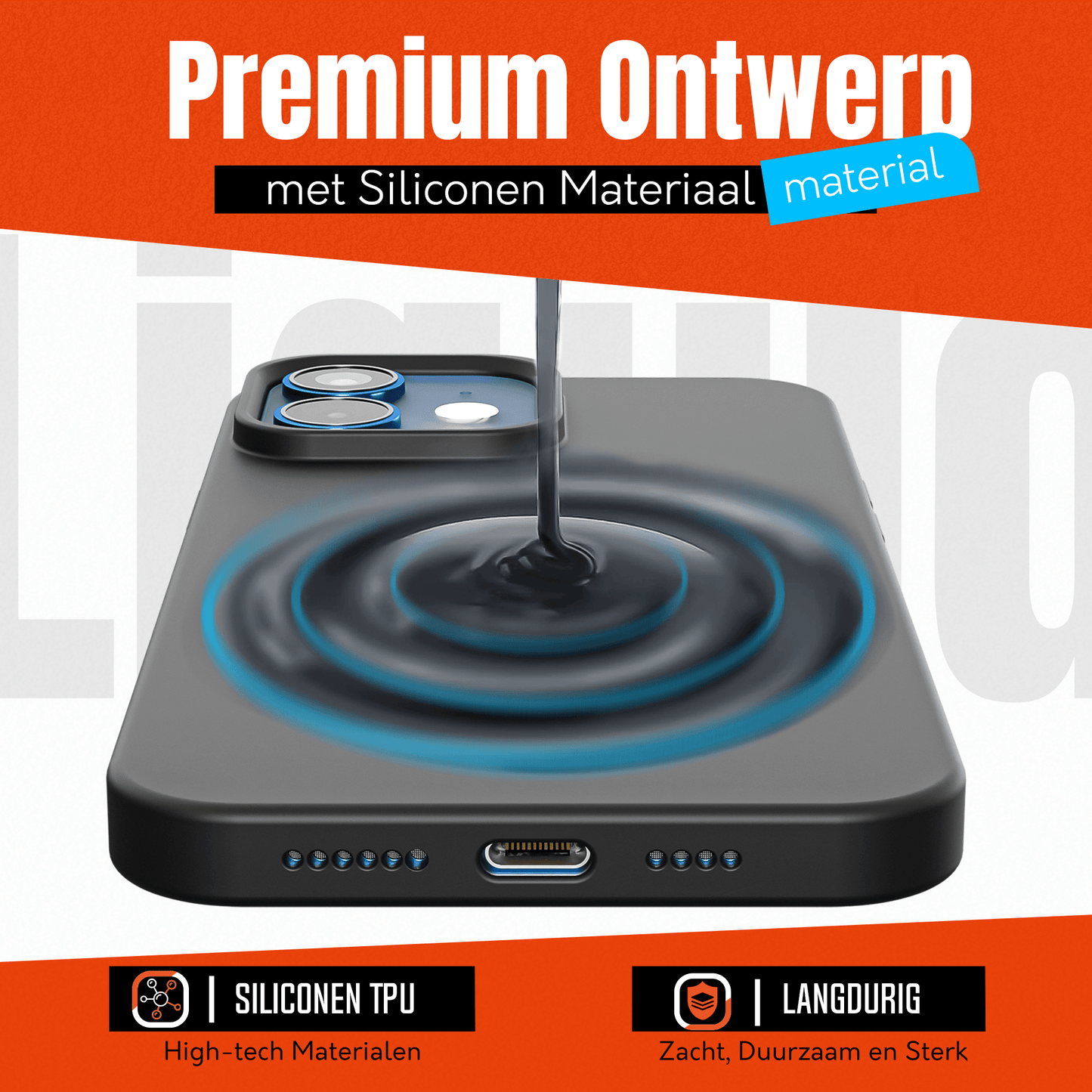 My Case Zwarte Siliconen Hoes voor iPhone 12/12 Pro – Slank Maar Beschermend - mijnhoesjesMy Case Zwarte Siliconen Hoes voor iPhone 12/12 Pro – Slank Maar Beschermend