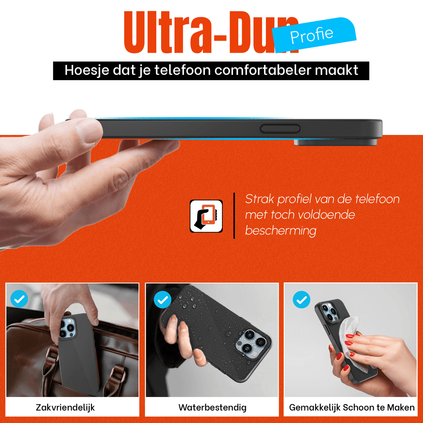 My Case Zwarte Siliconen Hoes voor iPhone 13 Pro Max – Slank Maar Beschermend - mijnhoesjesMy Case Zwarte Siliconen Hoes voor iPhone 13 Pro Max – Slank Maar Beschermend