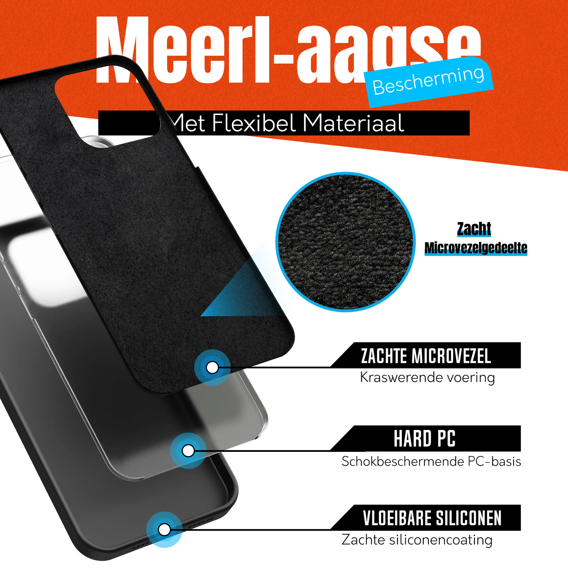 My Case Zwarte Siliconen Hoes voor iPhone 13 Pro Max – Slank Maar Beschermend - mijnhoesjesMy Case Zwarte Siliconen Hoes voor iPhone 13 Pro Max – Slank Maar Beschermend