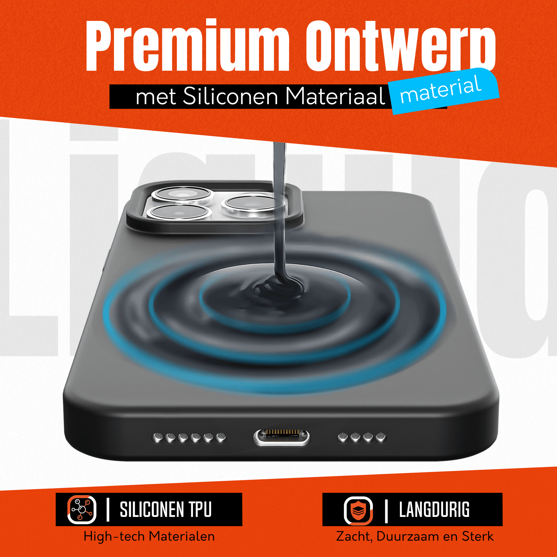 My Case Zwarte Siliconen Hoes voor iPhone 14 Pro Max – Slank Maar Beschermend - mijnhoesjesMy Case Zwarte Siliconen Hoes voor iPhone 14 Pro Max – Slank Maar Beschermend
