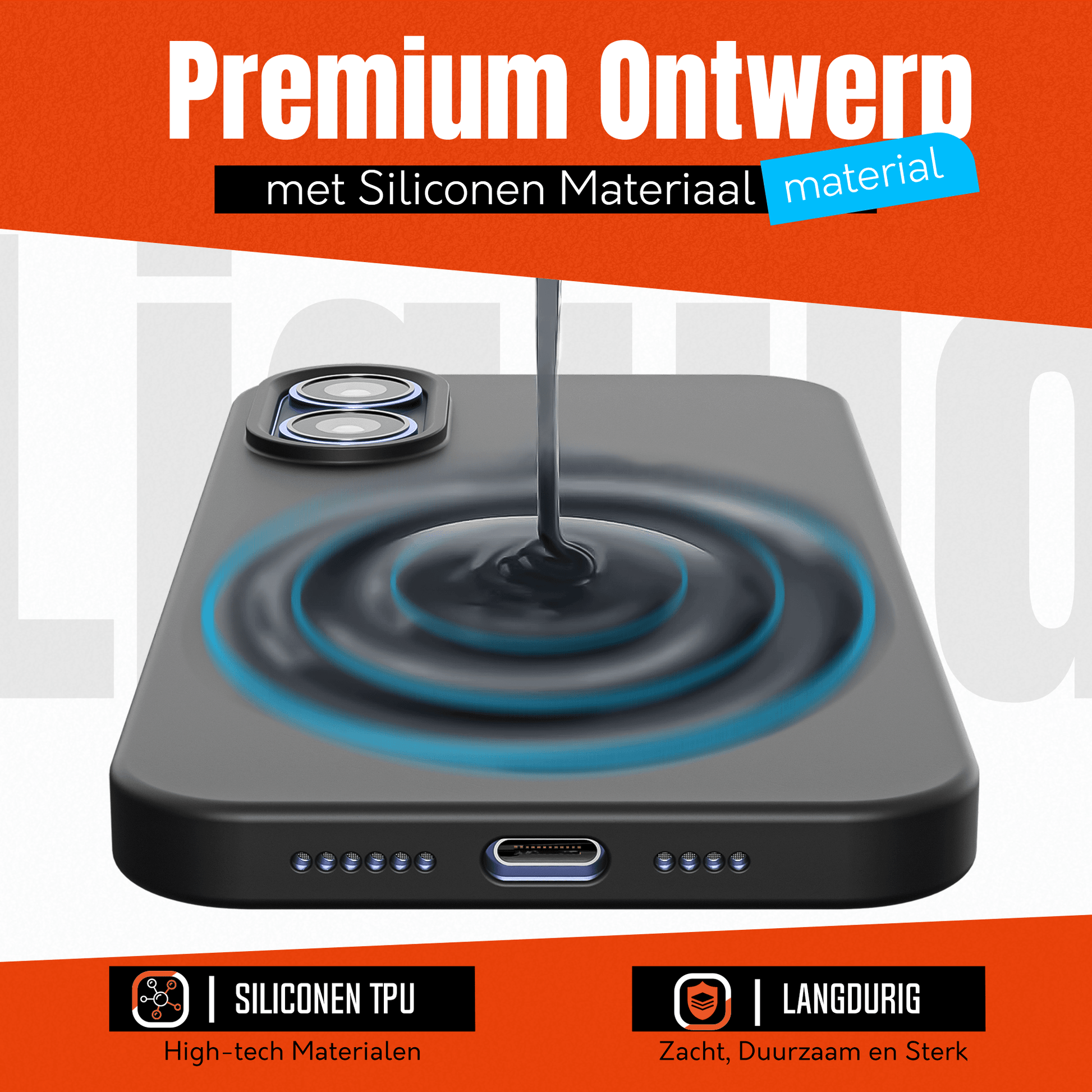 My Case Zwarte Siliconen Hoes voor iPhone 16 Plus – Slank Maar Beschermend - mijnhoesjesMy Case Zwarte Siliconen Hoes voor iPhone 16 Plus – Slank Maar Beschermend