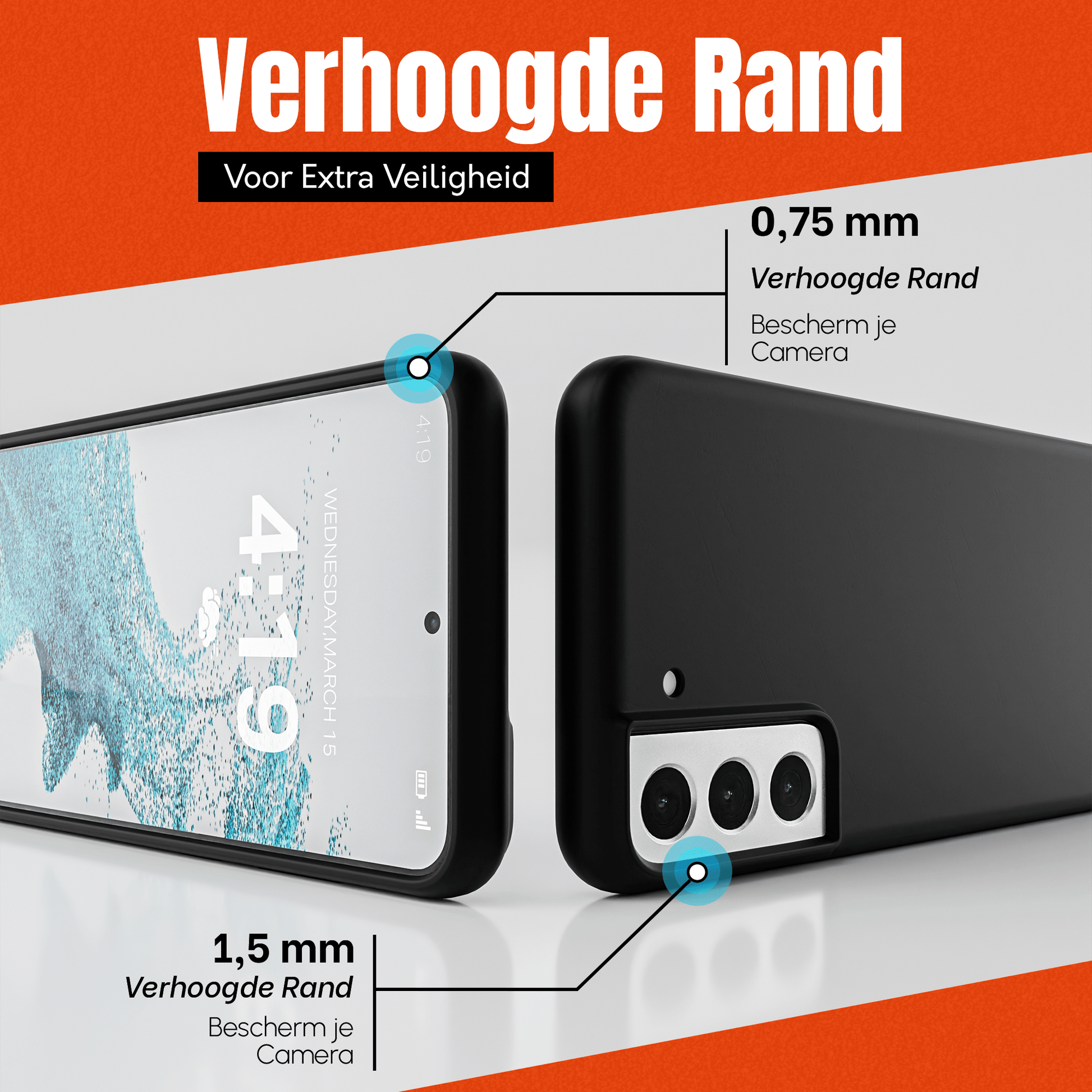 My Case Zwarte Siliconen Hoes voor Samsung Galaxy S22 – Slank Maar Beschermend - mijnhoesjesMy Case Zwarte Siliconen Hoes voor Samsung Galaxy S22 – Slank Maar Beschermend