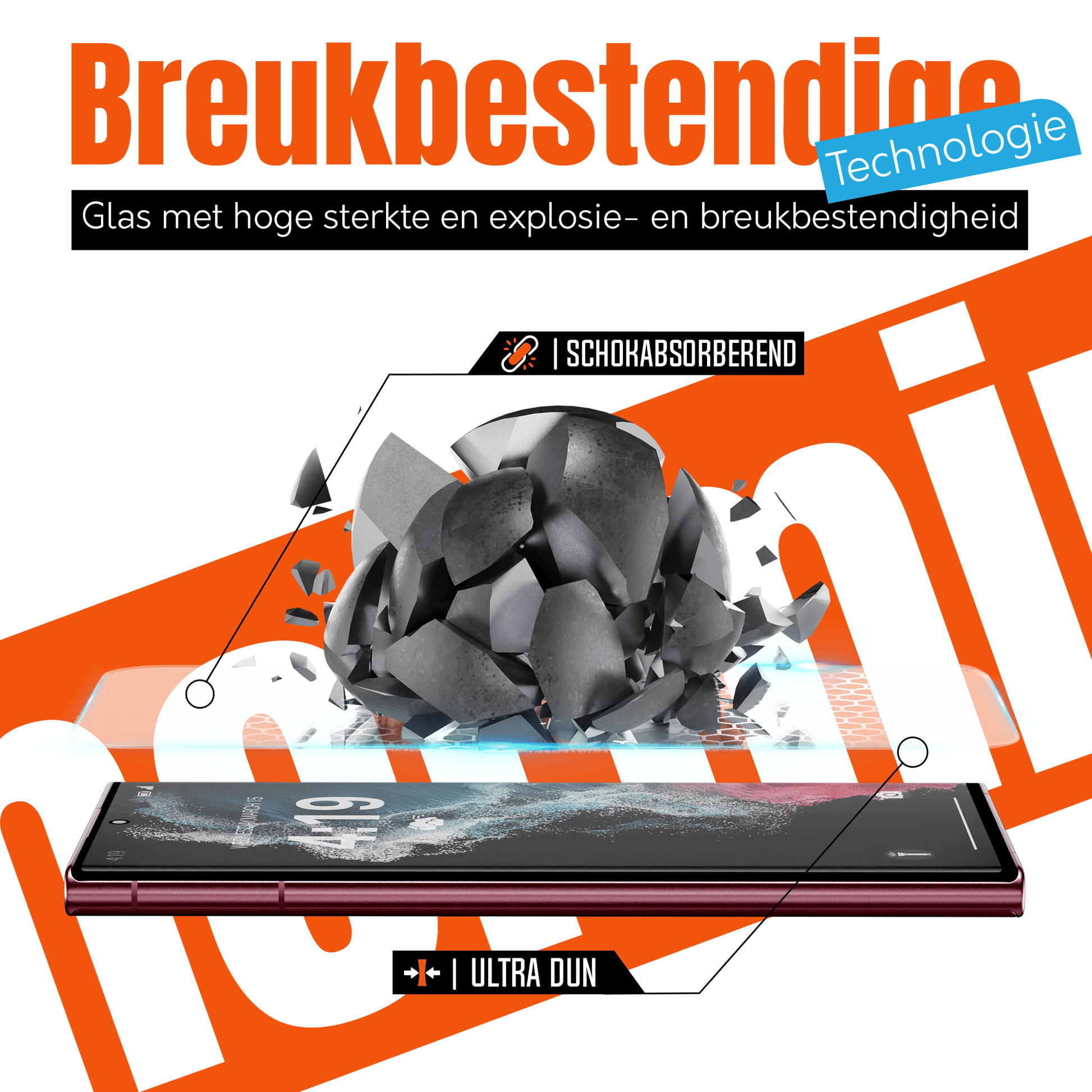 Mycase 9H Gehard Glas Screenprotector voor Samsung Galaxy S22 Ultra - mijnhoesjesMycase 9H Gehard Glas Screenprotector voor Samsung Galaxy S22 Ultra
