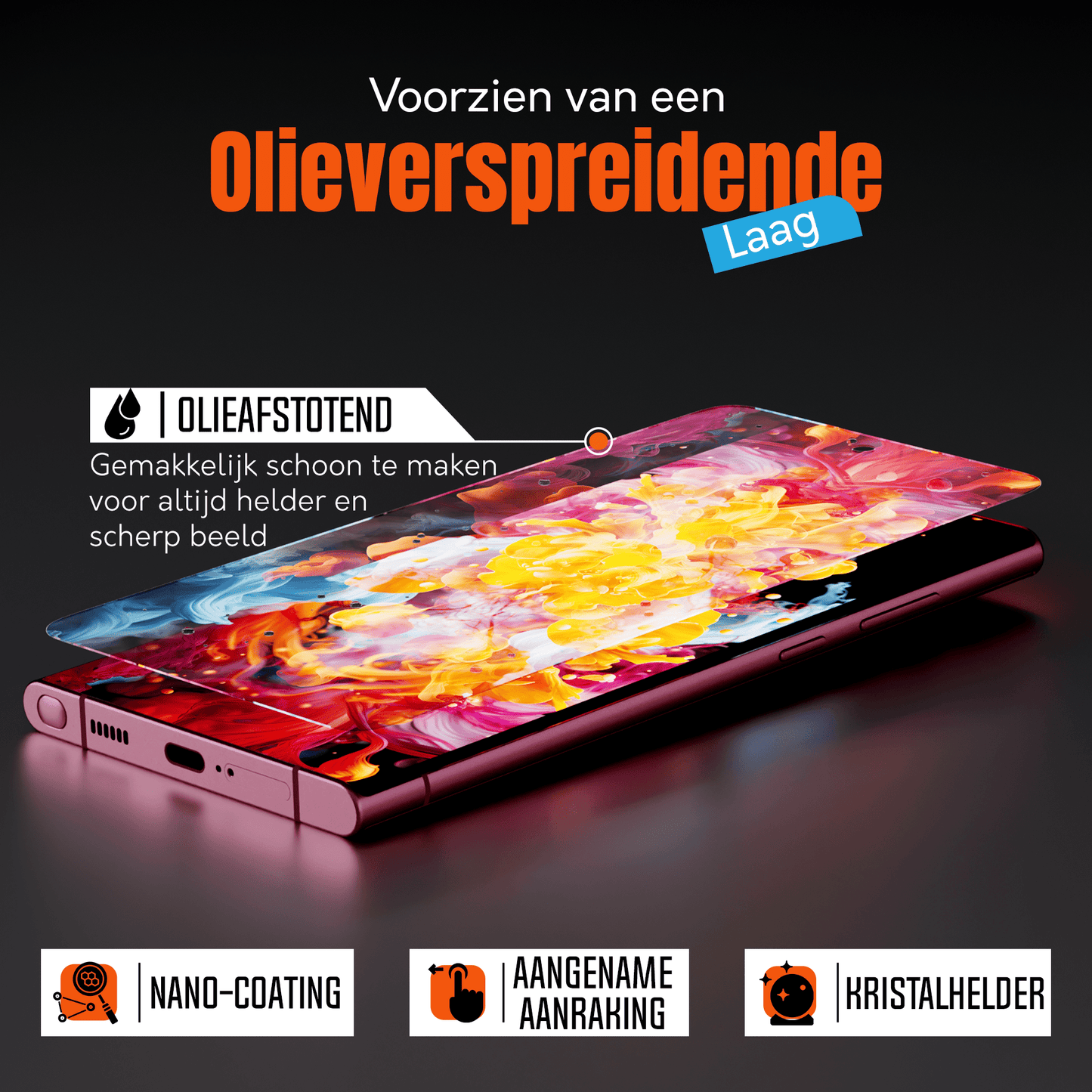 Mycase 9H Gehard Glas Screenprotector voor Samsung Galaxy S22 Ultra - mijnhoesjesMycase 9H Gehard Glas Screenprotector voor Samsung Galaxy S22 Ultra