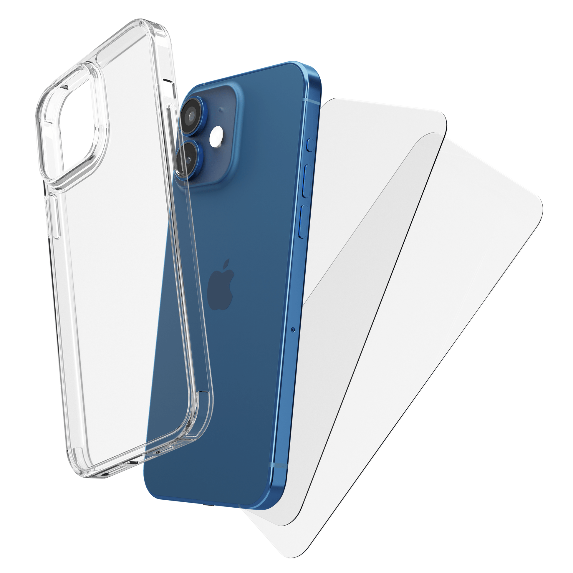 Mycase Combo: Transparante Hoes met 2 Screenprotectors voor iPhone 12 – Extra Veiligheid - mijnhoesjesMycase Combo: Transparante Hoes met 2 Screenprotectors voor iPhone 12 – Extra Veiligheid
