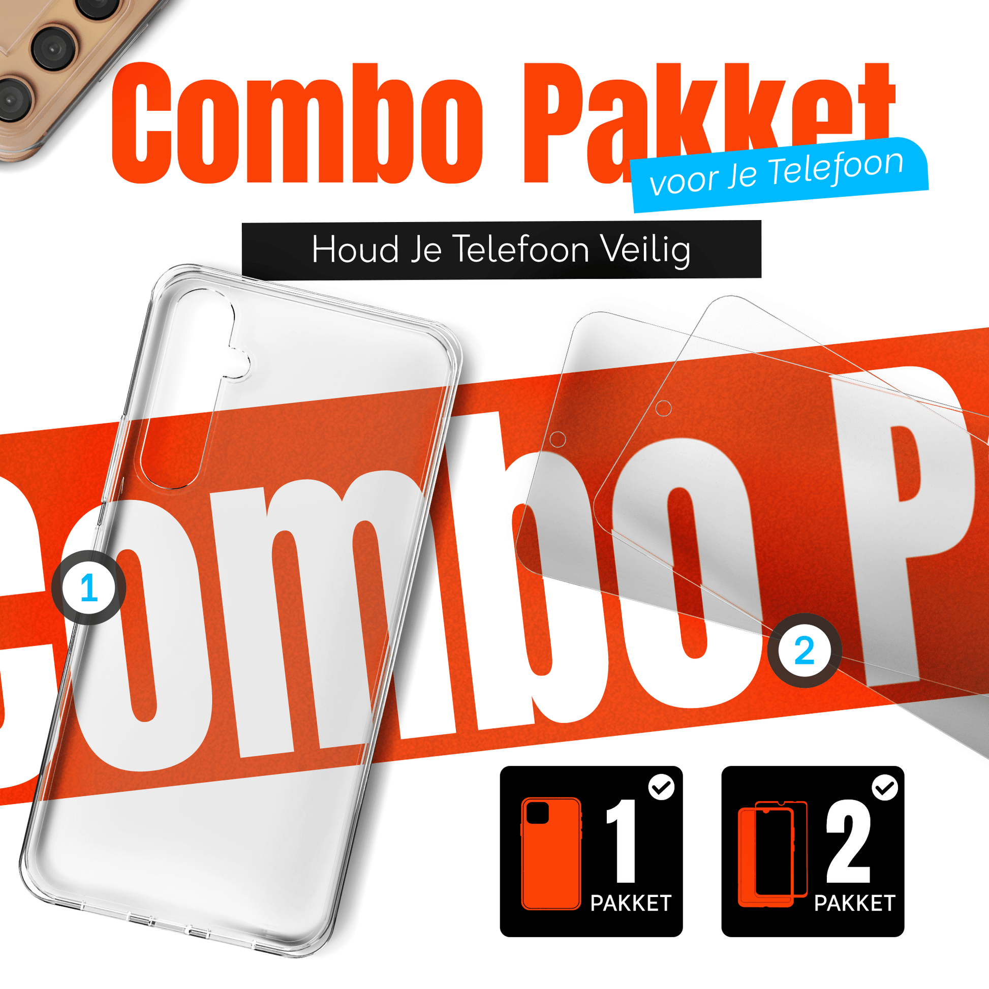 Mycase Combo: Transparante Hoes met 2 Screenprotectors voor Samsung Galaxy S24 – Extra Veiligheid - mijnhoesjesMycase Combo: Transparante Hoes met 2 Screenprotectors voor Samsung Galaxy S24 – Extra Veiligheid
