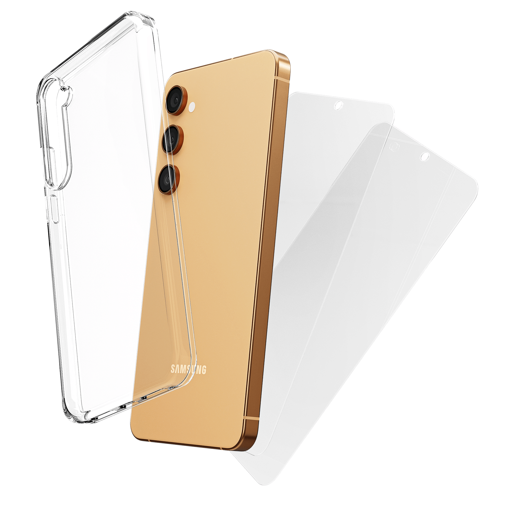 Mycase Combo: Transparante Hoes met 2 Screenprotectors voor Samsung Galaxy S24 – Extra Veiligheid - mijnhoesjesMycase Combo: Transparante Hoes met 2 Screenprotectors voor Samsung Galaxy S24 – Extra Veiligheid