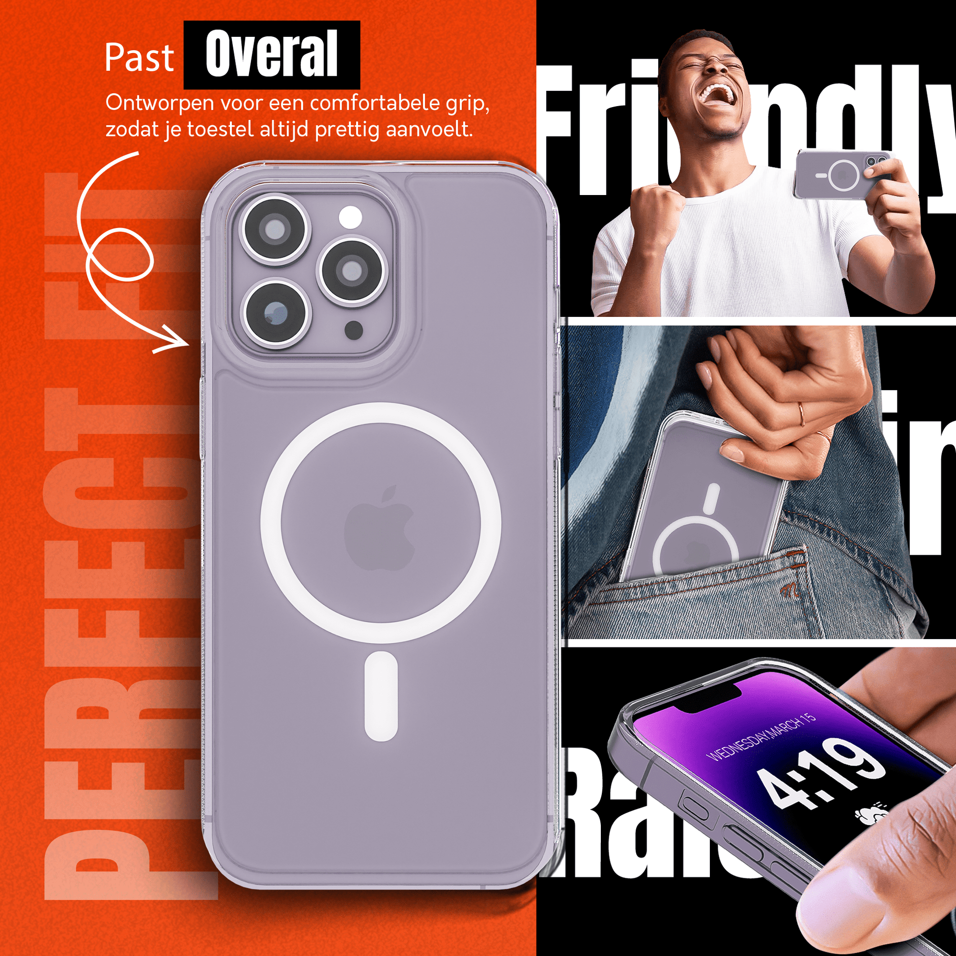 MyCase Transparant MagSafe Hoesje voor iPhone 14 Pro – Slank, Sterk & MagSafe - Klaar - mijnhoesjesMyCase Transparant MagSafe Hoesje voor iPhone 14 Pro – Slank, Sterk & MagSafe - Klaar