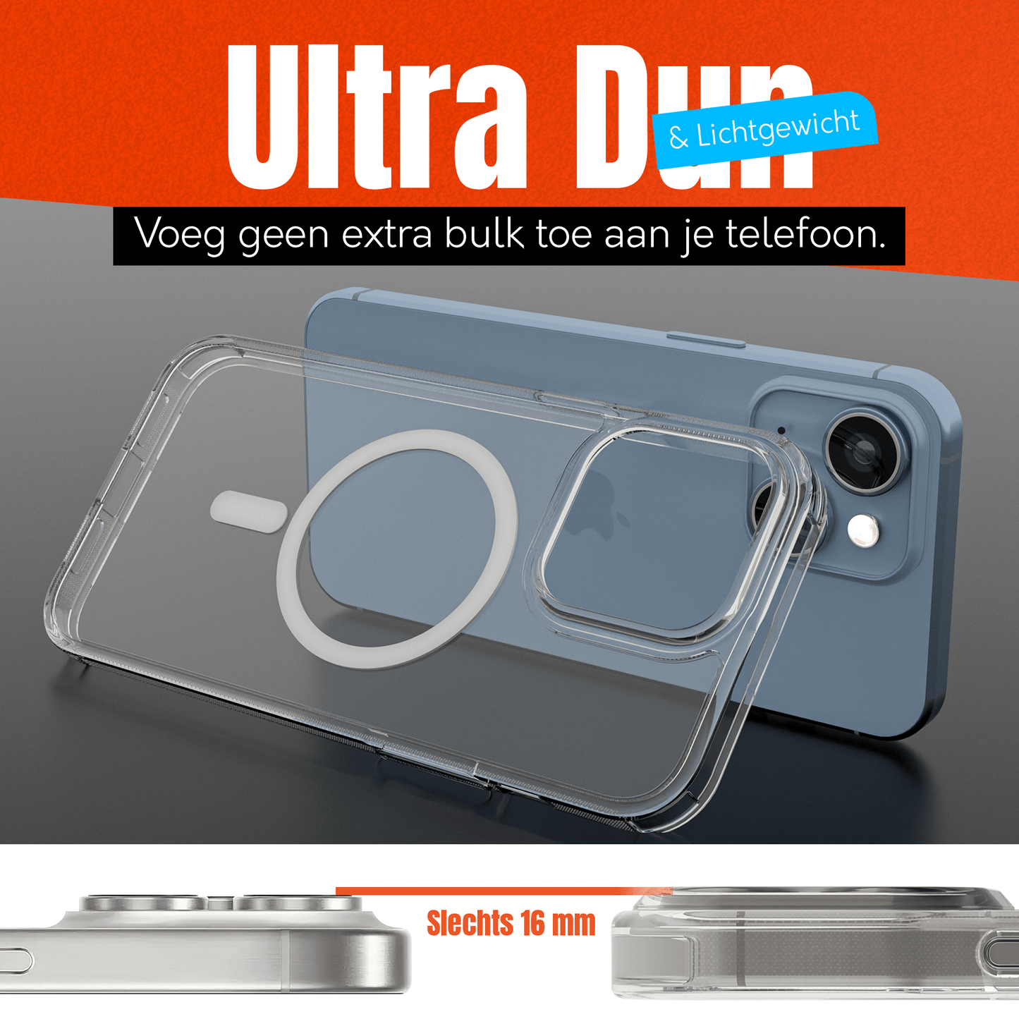MyCase Transparant MagSafe Hoesje voor iPhone 14 – Slank, Sterk & MagSafe - Klaar - mijnhoesjesMyCase Transparant MagSafe Hoesje voor iPhone 14 – Slank, Sterk & MagSafe - Klaar