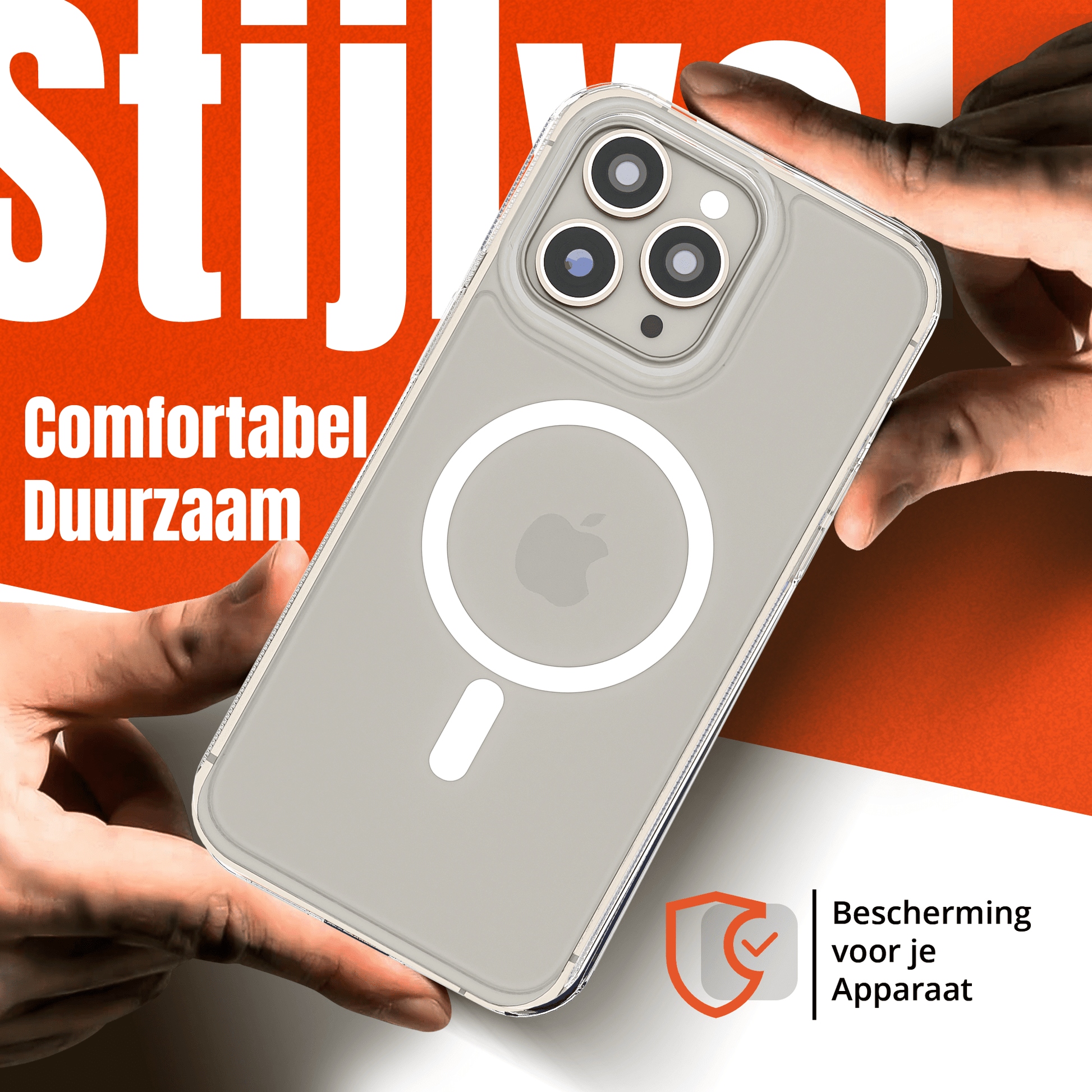 MyCase Transparant MagSafe Hoesje voor iPhone 16 Pro – Slank, Sterk & MagSafe - Klaar - mijnhoesjesMyCase Transparant MagSafe Hoesje voor iPhone 16 Pro – Slank, Sterk & MagSafe - Klaar