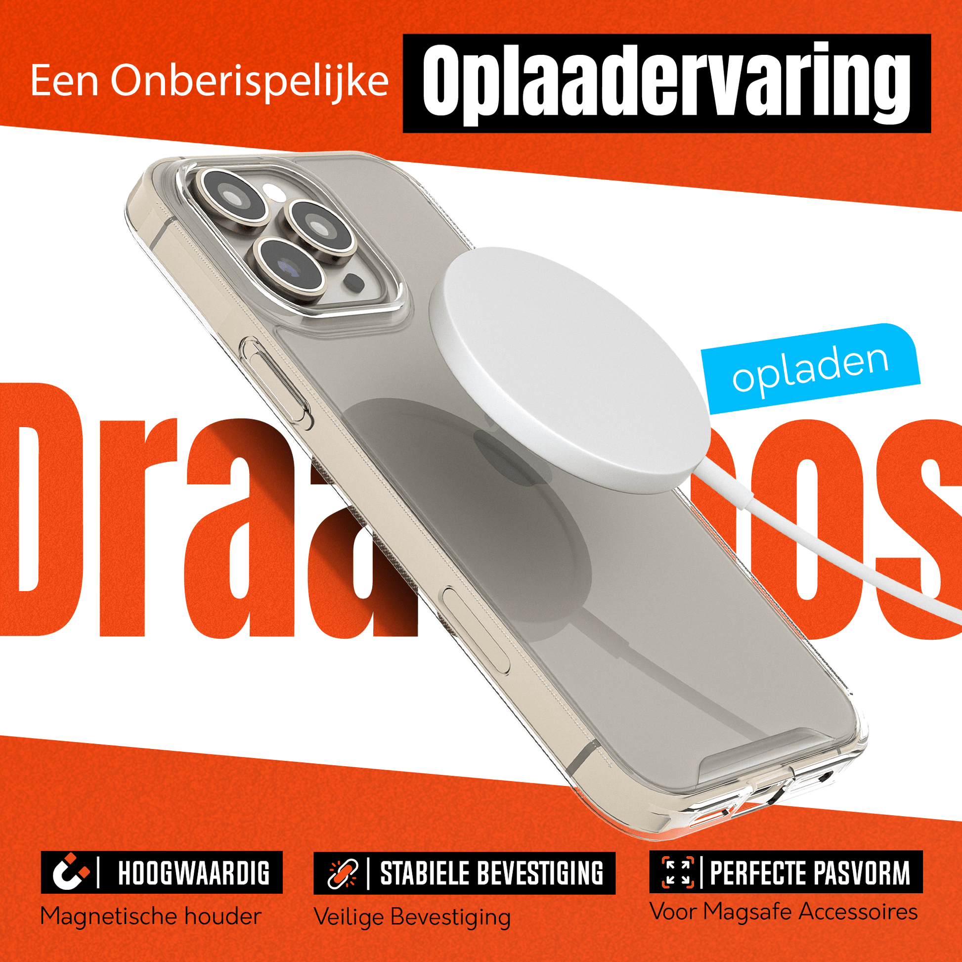 MyCase Transparant MagSafe Hoesje voor iPhone 16 Pro – Slank, Sterk & MagSafe - Klaar - mijnhoesjesMyCase Transparant MagSafe Hoesje voor iPhone 16 Pro – Slank, Sterk & MagSafe - Klaar