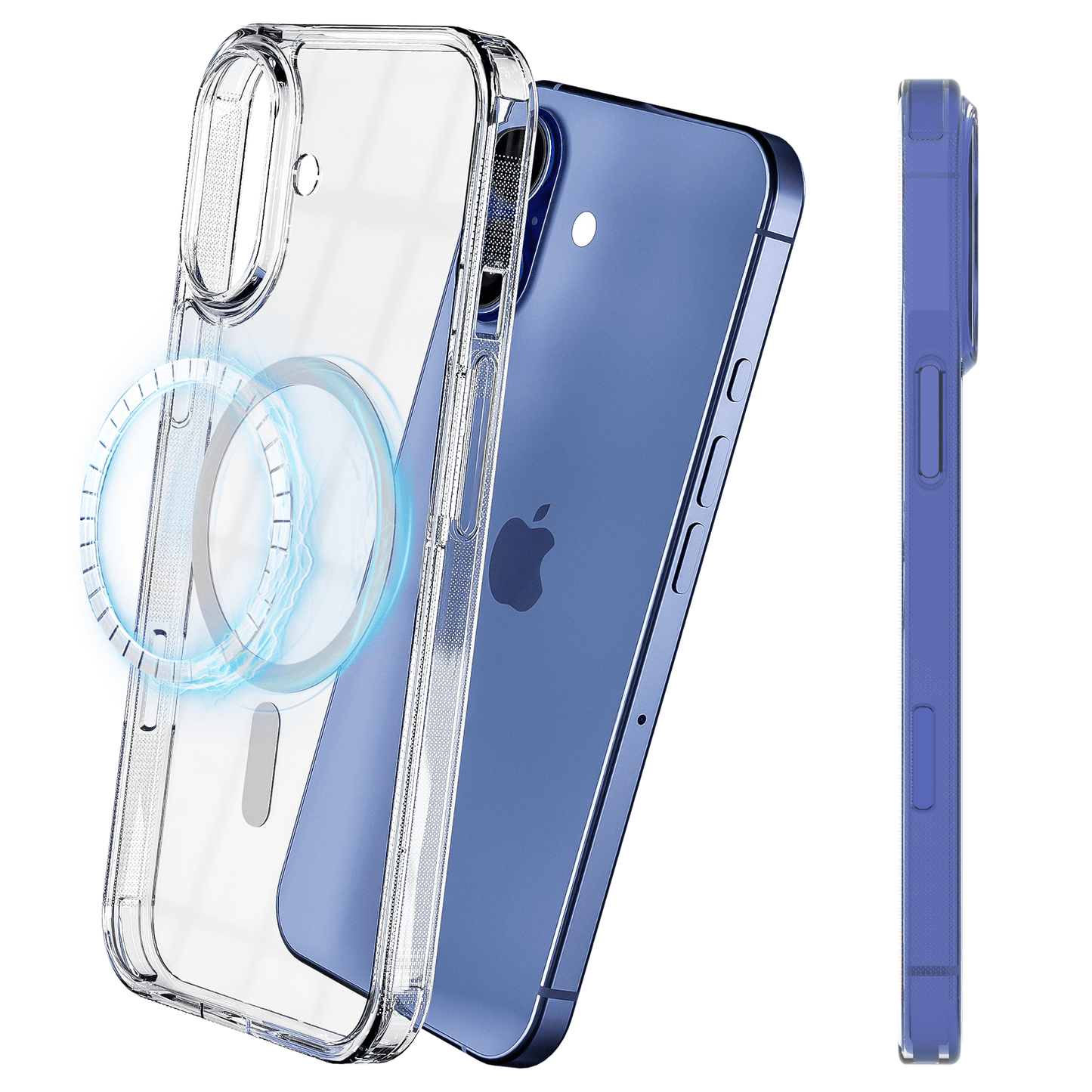 MyCase Transparant MagSafe Hoesje voor iPhone 16 – Slank, Sterk & MagSafe - Klaar - mijnhoesjesMyCase Transparant MagSafe Hoesje voor iPhone 16 – Slank, Sterk & MagSafe - Klaar