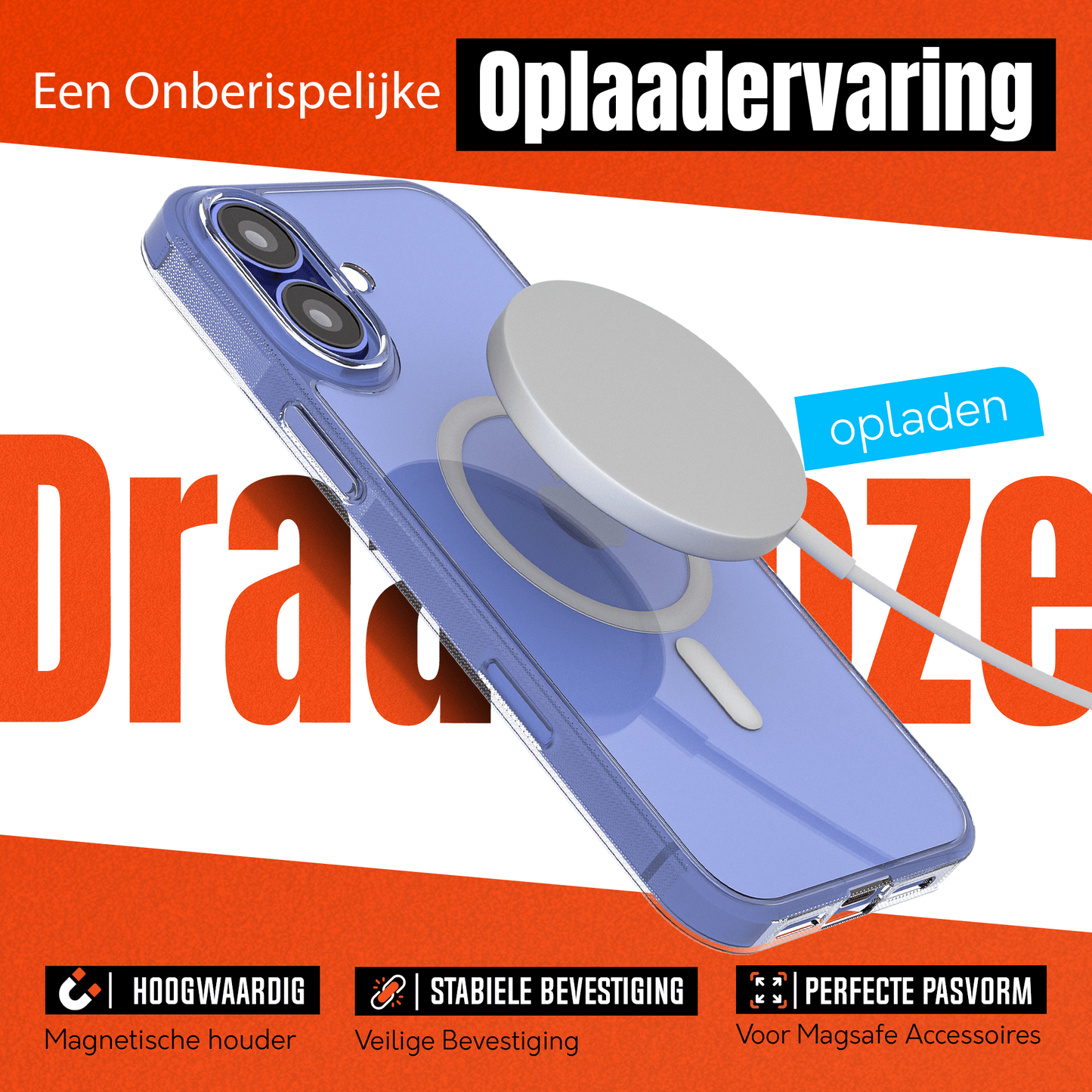 MyCase Transparant MagSafe Hoesje voor iPhone 16 – Slank, Sterk & MagSafe - Klaar - mijnhoesjesMyCase Transparant MagSafe Hoesje voor iPhone 16 – Slank, Sterk & MagSafe - Klaar