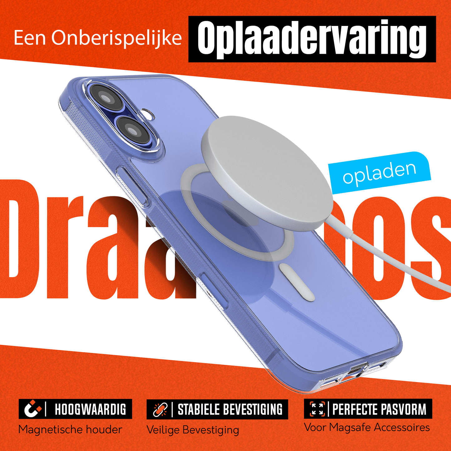 MyCase Transparant MagSafe Hoesje voor iPhone 16 – Slank, Sterk & MagSafe - Klaar - mijnhoesjesMyCase Transparant MagSafe Hoesje voor iPhone 16 – Slank, Sterk & MagSafe - Klaar