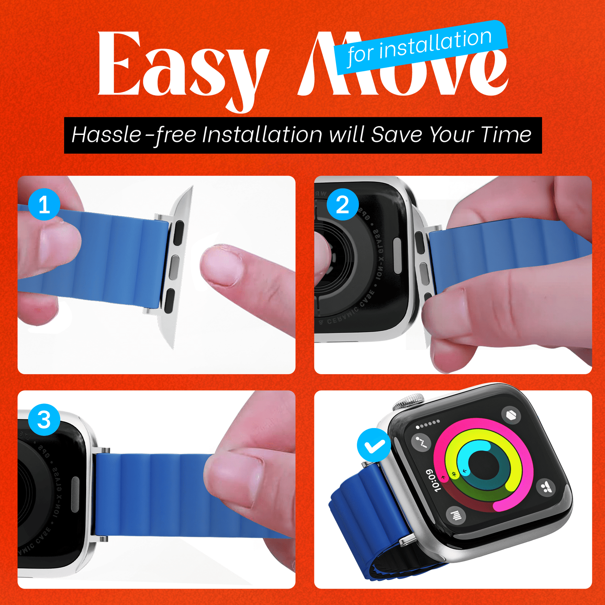 Omkeerbaar Siliconen Smartwatch Bandje – Blauw/Zwart – Met Krachtige Magnetische Sluiting (Apple Watch Compatibel) - mijnhoesjesOmkeerbaar Siliconen Smartwatch Bandje – Blauw/Zwart – Met Krachtige Magnetische Sluiting (Apple Watch Compatibel)