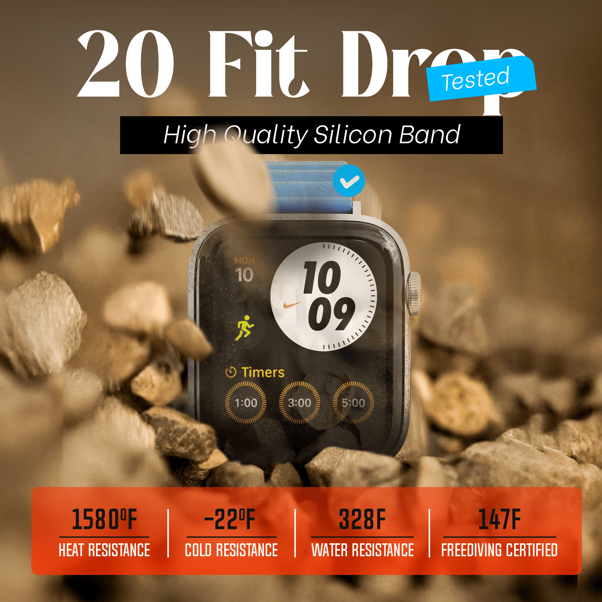 Omkeerbaar Siliconen Smartwatch Bandje – Blauw/Zwart – Met Krachtige Magnetische Sluiting (Apple Watch Compatibel) - mijnhoesjesOmkeerbaar Siliconen Smartwatch Bandje – Blauw/Zwart – Met Krachtige Magnetische Sluiting (Apple Watch Compatibel)