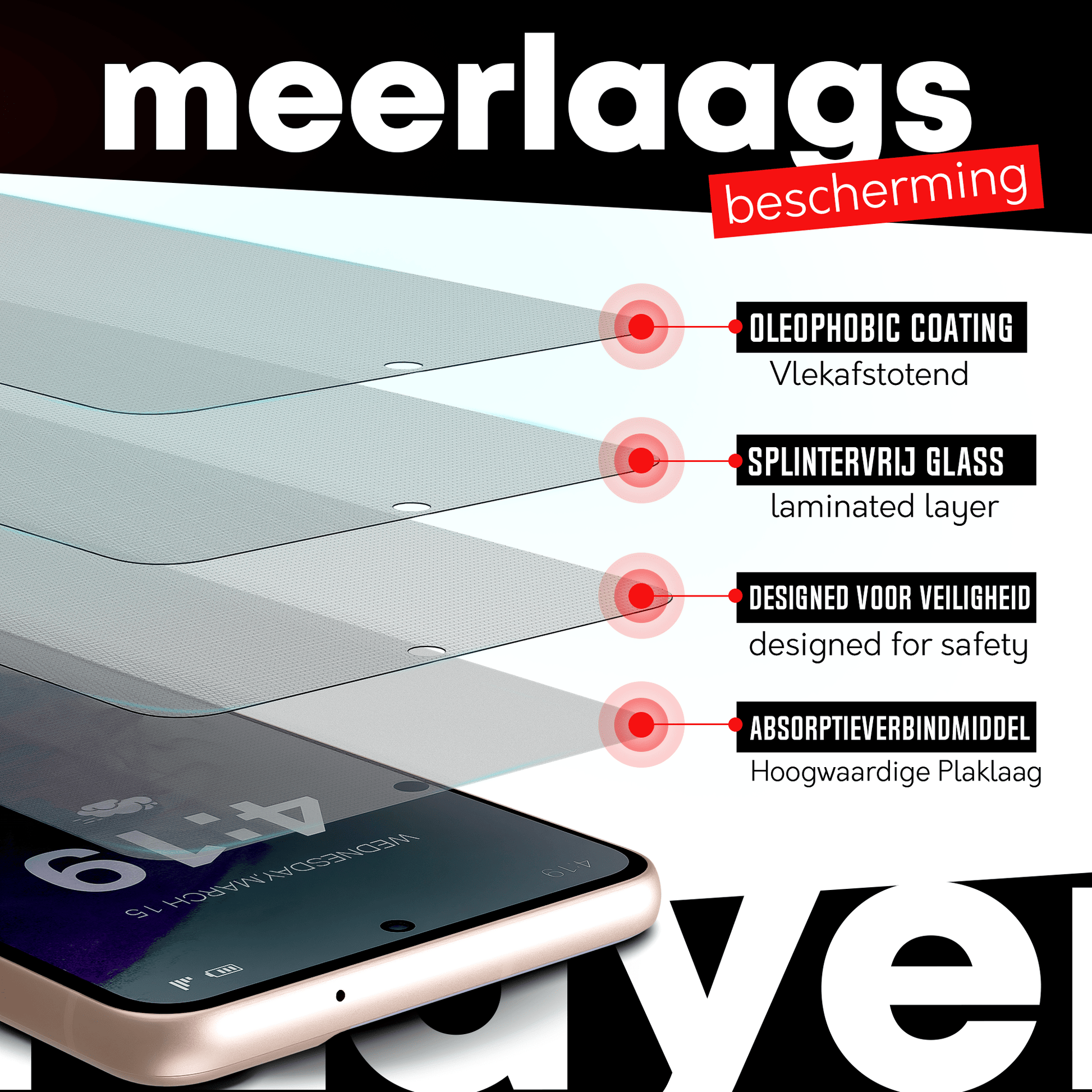Redd Screenprotector voor Samsung Galaxy S21 - mijnhoesjesRedd Screenprotector voor Samsung Galaxy S21