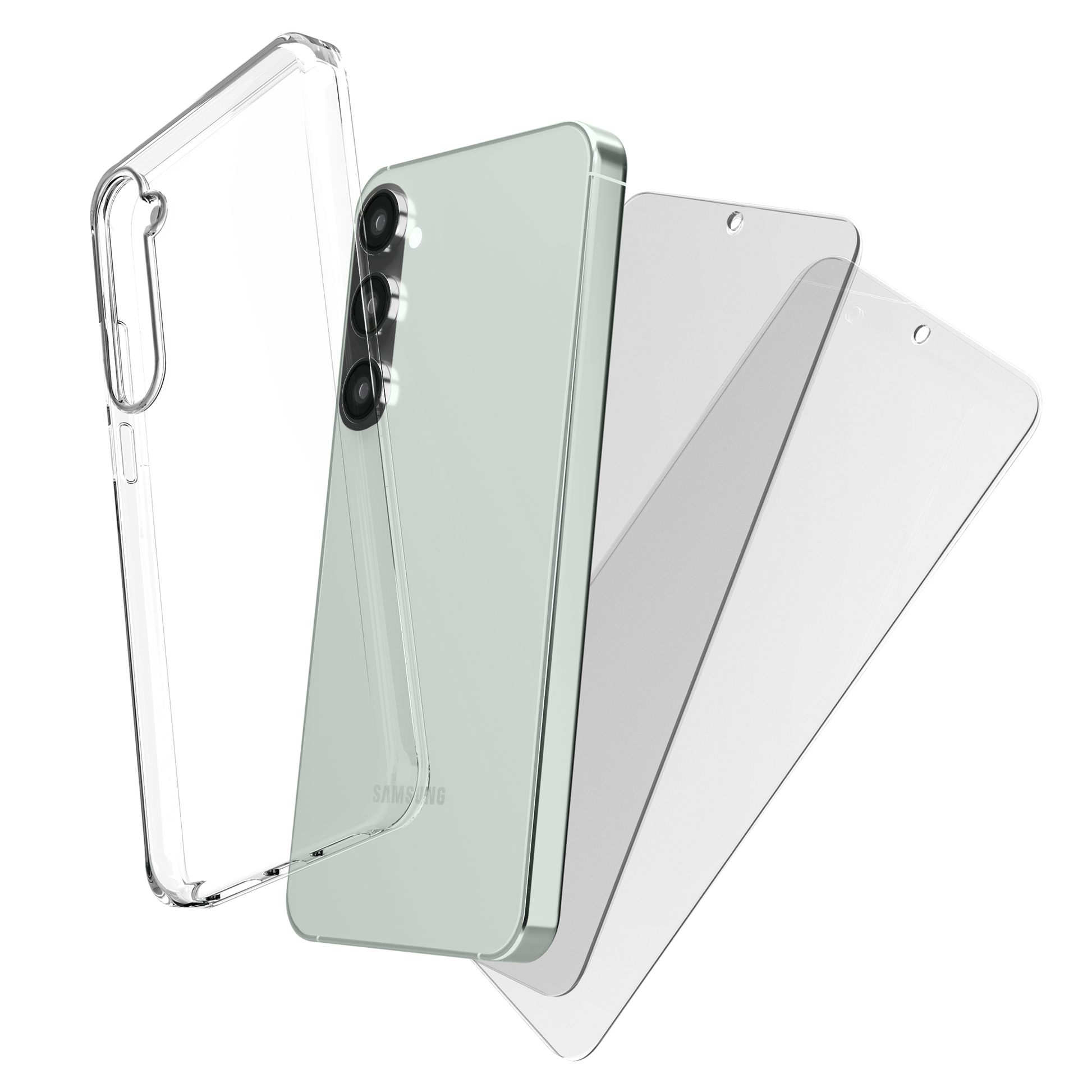 Samsung A56 Hoesje Transparant + 2x Screenprotector – Anti - Shock Beschermset - mijnhoesjesSamsung A56 Hoesje Transparant + 2x Screenprotector – Anti - Shock Beschermset