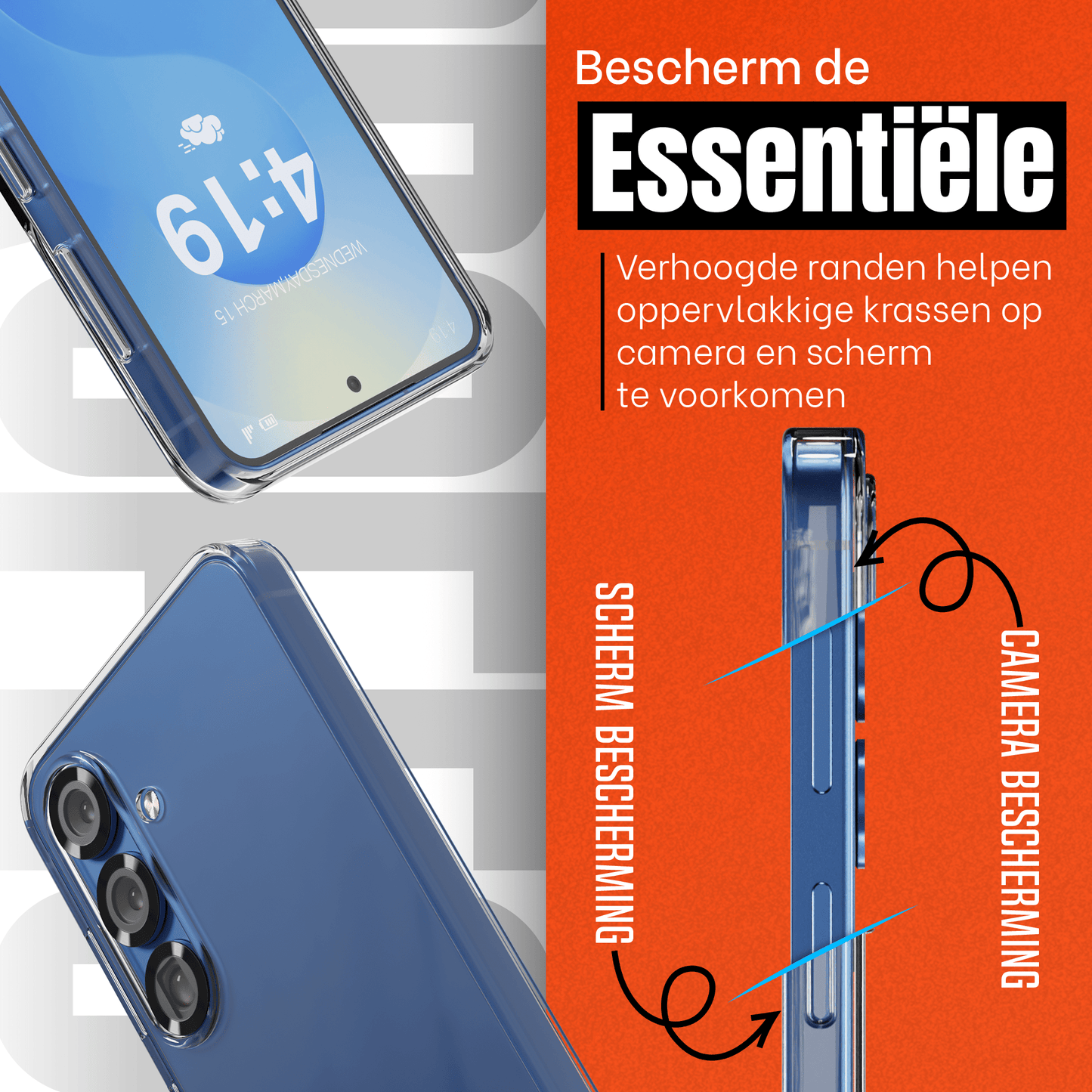 Samsung S25 Plus Hoesje – Shockproof Transparant Bumper Case | My Case - mijnhoesjesSamsung S25 Plus Hoesje – Shockproof Transparant Bumper Case | My Case