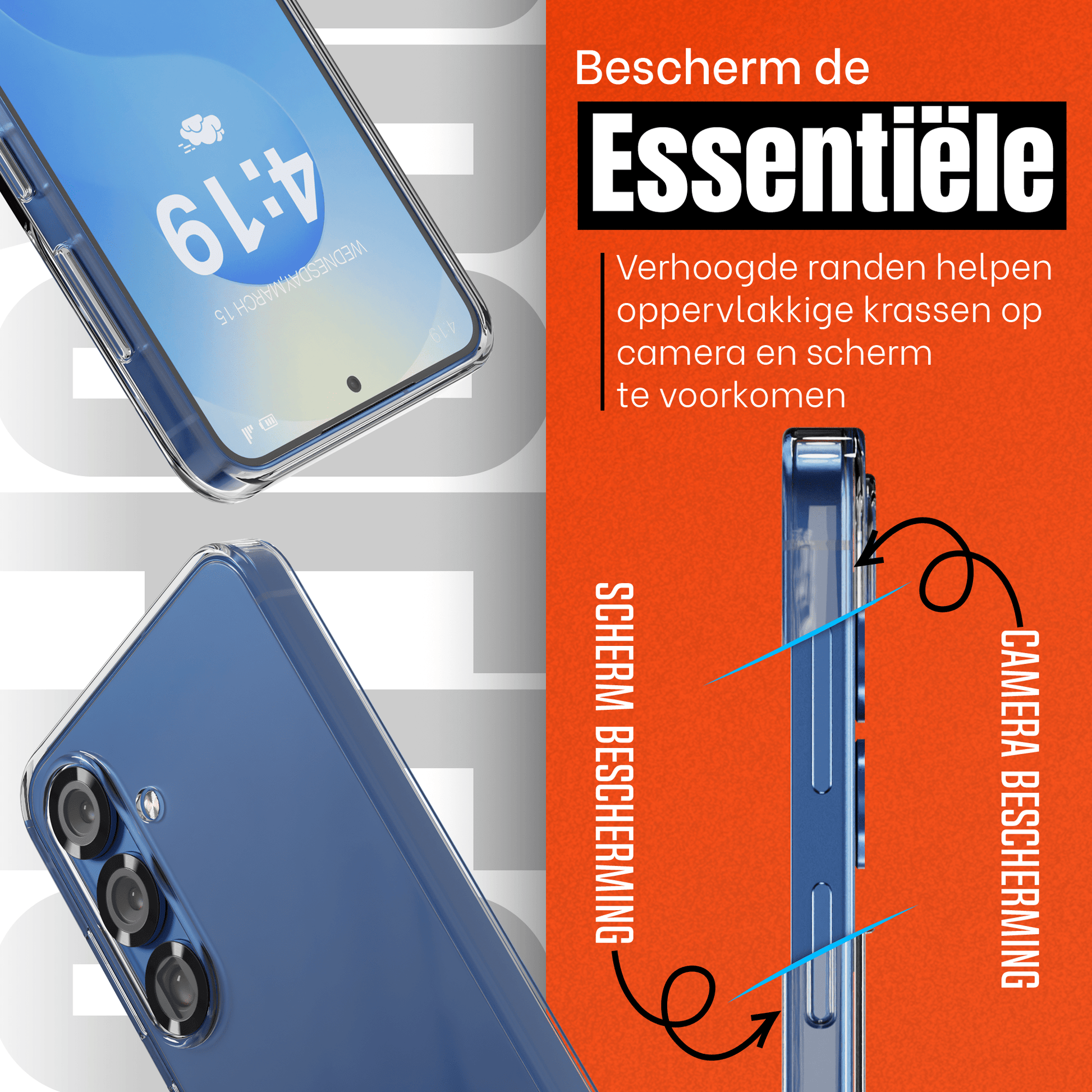 Samsung S25 Plus Hoesje – Shockproof Transparant Bumper Case | My Case - mijnhoesjesSamsung S25 Plus Hoesje – Shockproof Transparant Bumper Case | My Case
