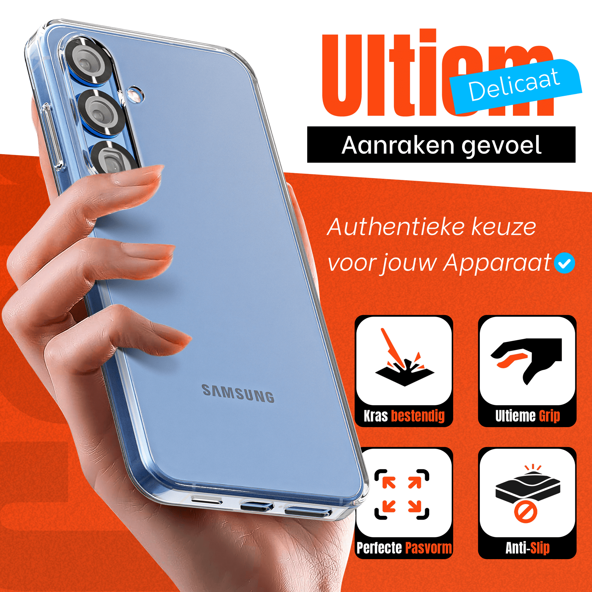 Samsung S25 Plus Hoesje – Shockproof Transparant Bumper Case | My Case - mijnhoesjesSamsung S25 Plus Hoesje – Shockproof Transparant Bumper Case | My Case