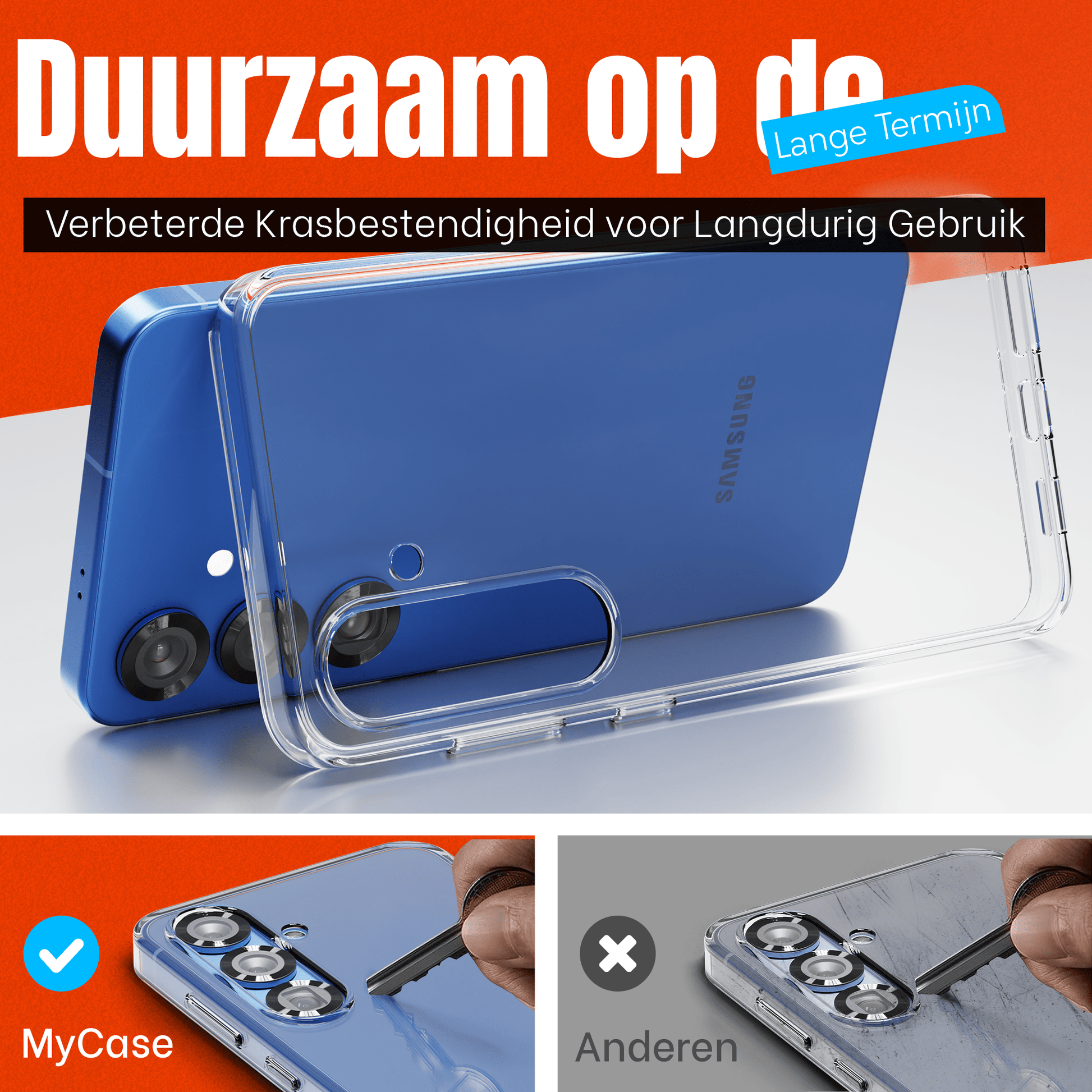 Samsung S25 Plus Hoesje – Shockproof Transparant Bumper Case | My Case - mijnhoesjesSamsung S25 Plus Hoesje – Shockproof Transparant Bumper Case | My Case