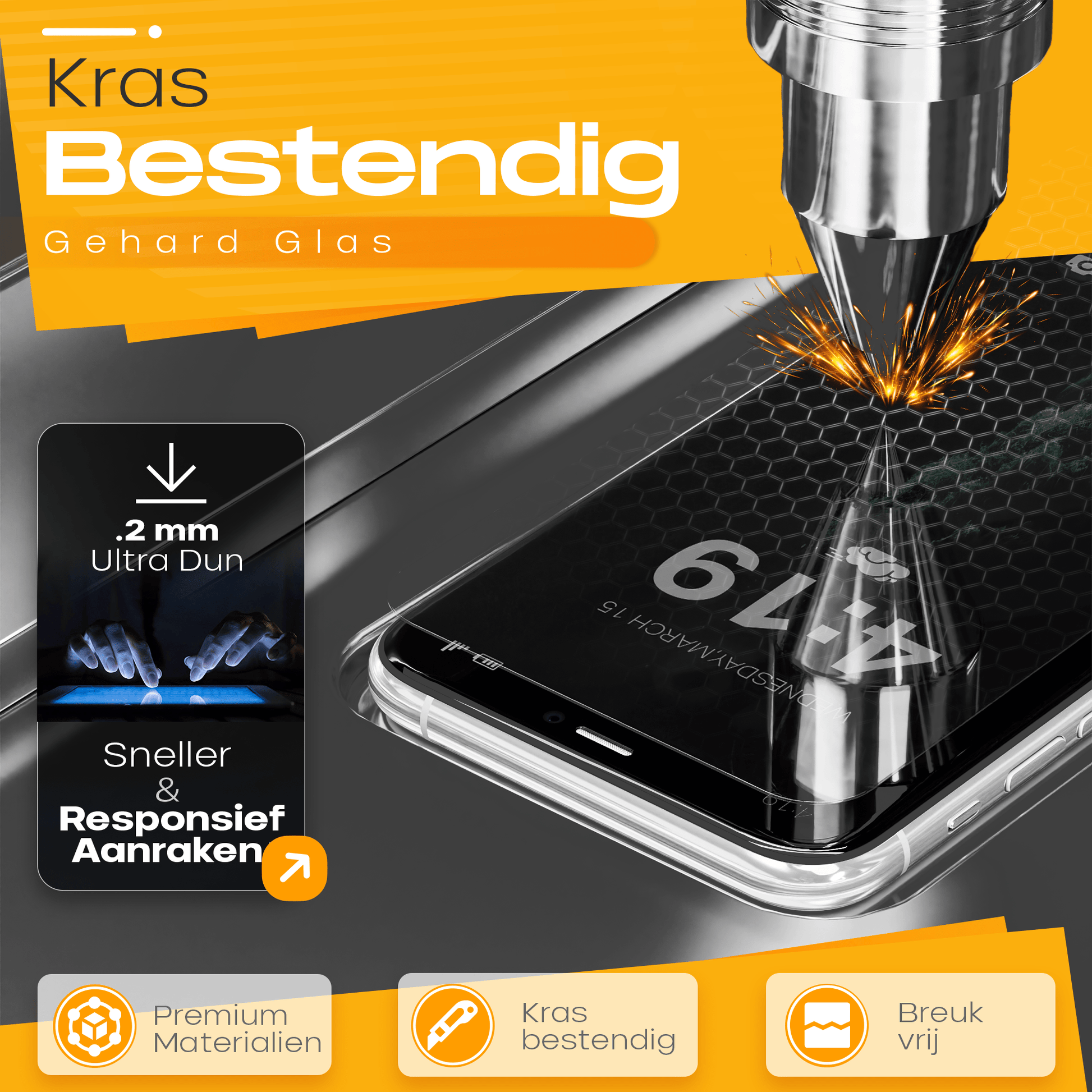Solutionss4 Screenprotector voor iPhone 11 Pro – Case Vriendelijk - mijnhoesjesSolutionss4 Screenprotector voor iPhone 11 Pro – Case Vriendelijk