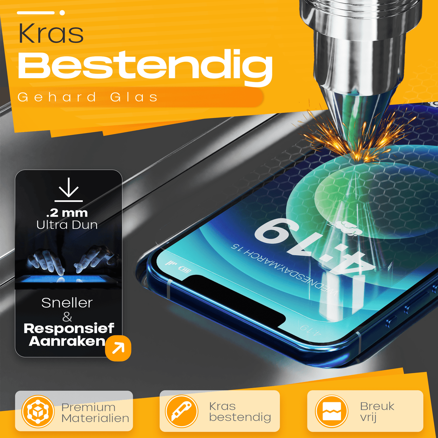 Solutionss4 Screenprotector voor iPhone 12 – Case Vriendelijk - mijnhoesjesSolutionss4 Screenprotector voor iPhone 12 – Case Vriendelijk