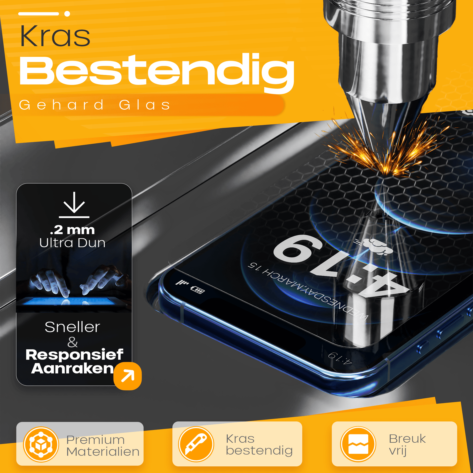 Solutionss4 Screenprotector voor iPhone 12 Pro – Case Vriendelijk - mijnhoesjesSolutionss4 Screenprotector voor iPhone 12 Pro – Case Vriendelijk