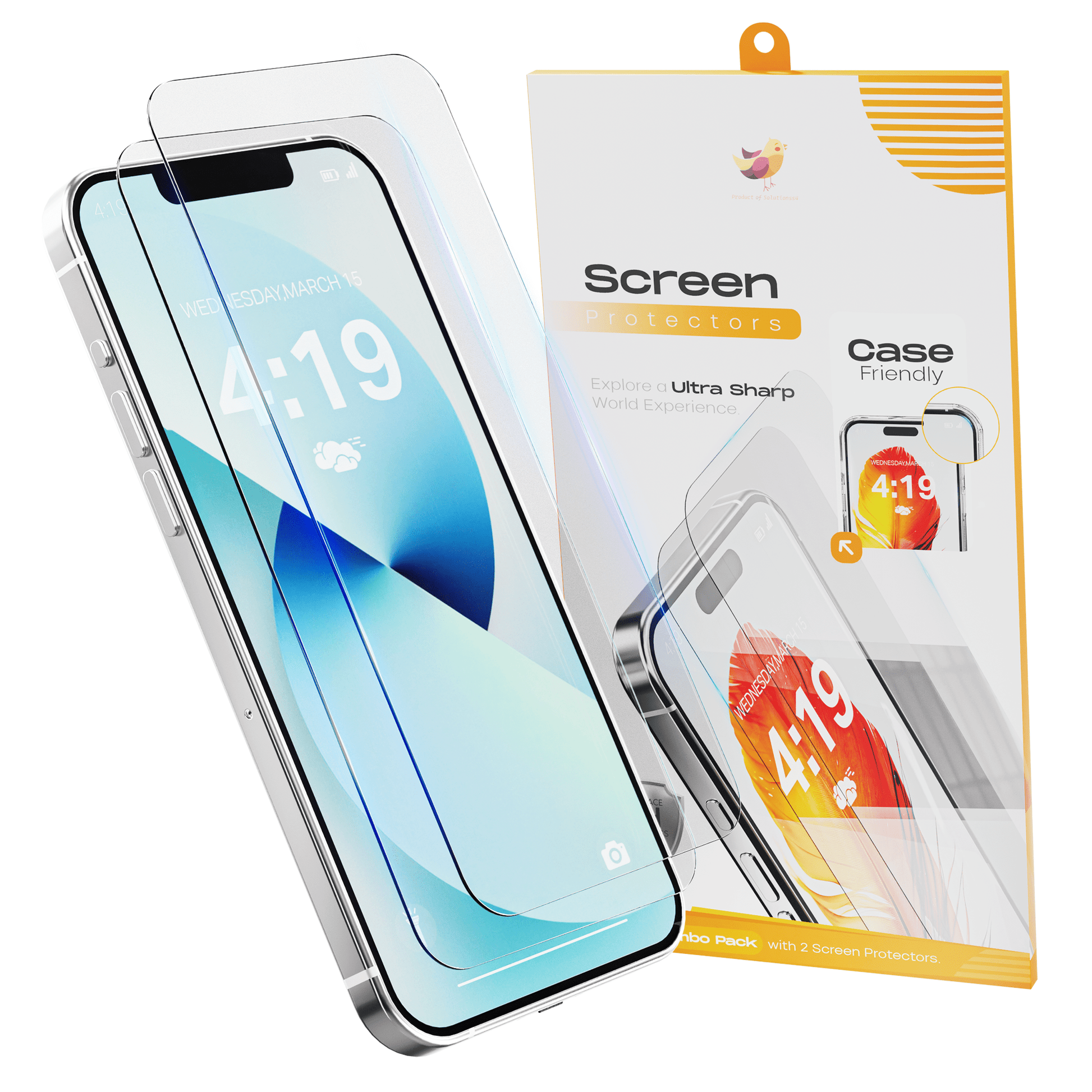 Solutionss4 Screenprotector voor iPhone 13 mini – Case Vriendelijk - mijnhoesjesSolutionss4 Screenprotector voor iPhone 13 mini – Case Vriendelijk