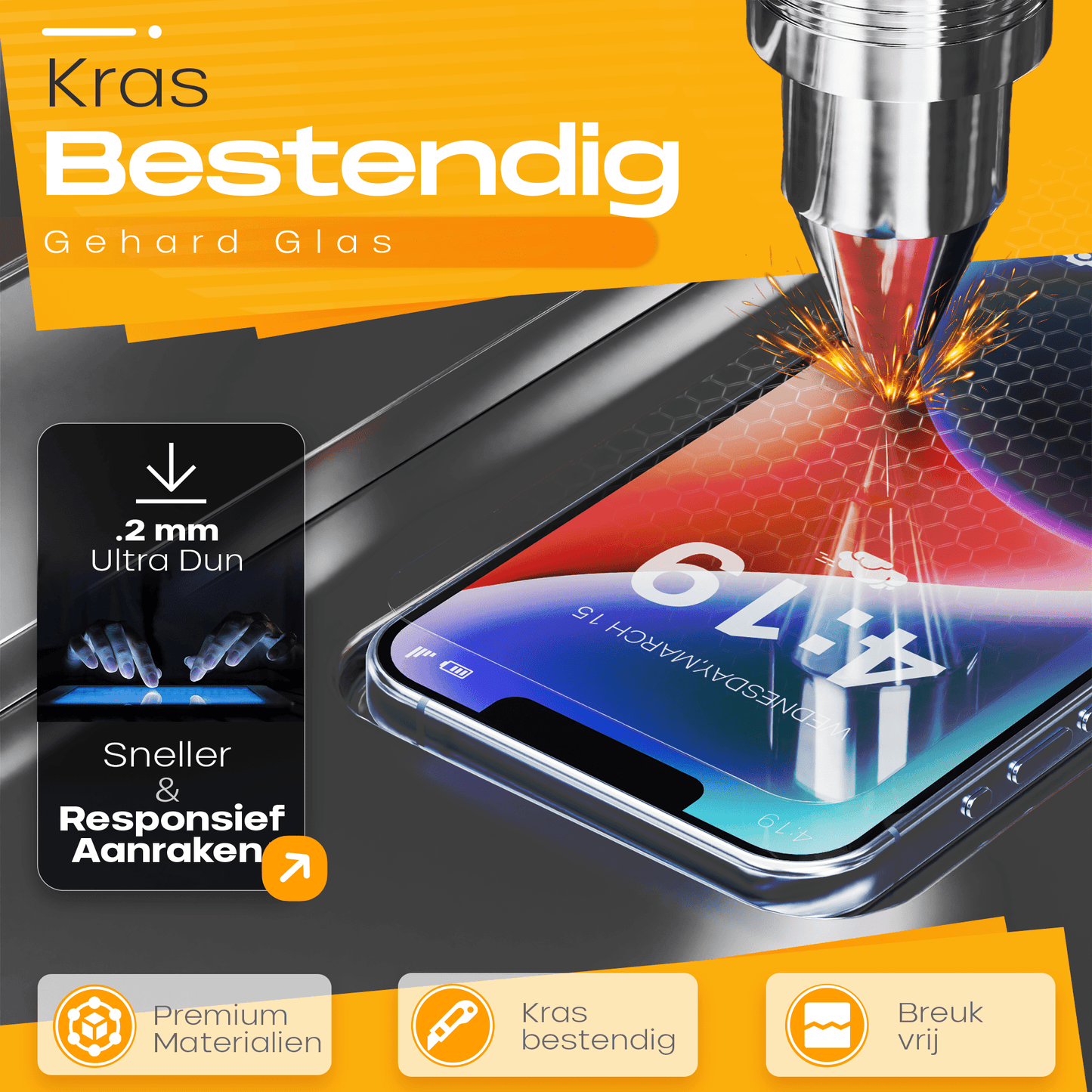 Solutionss4 Screenprotector voor iPhone 14 – Case Vriendelijk - mijnhoesjesSolutionss4 Screenprotector voor iPhone 14 – Case Vriendelijk