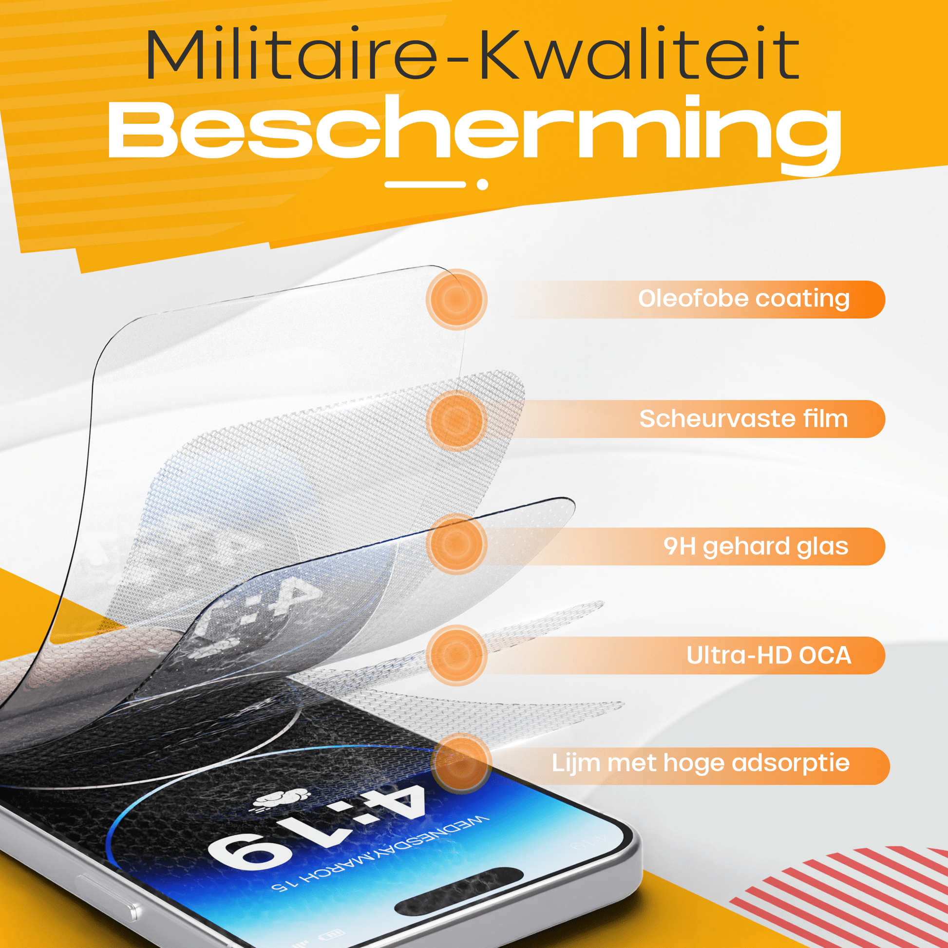 Solutionss4 Screenprotector voor iPhone 14 Pro – Case Vriendelijk - mijnhoesjesSolutionss4 Screenprotector voor iPhone 14 Pro – Case Vriendelijk