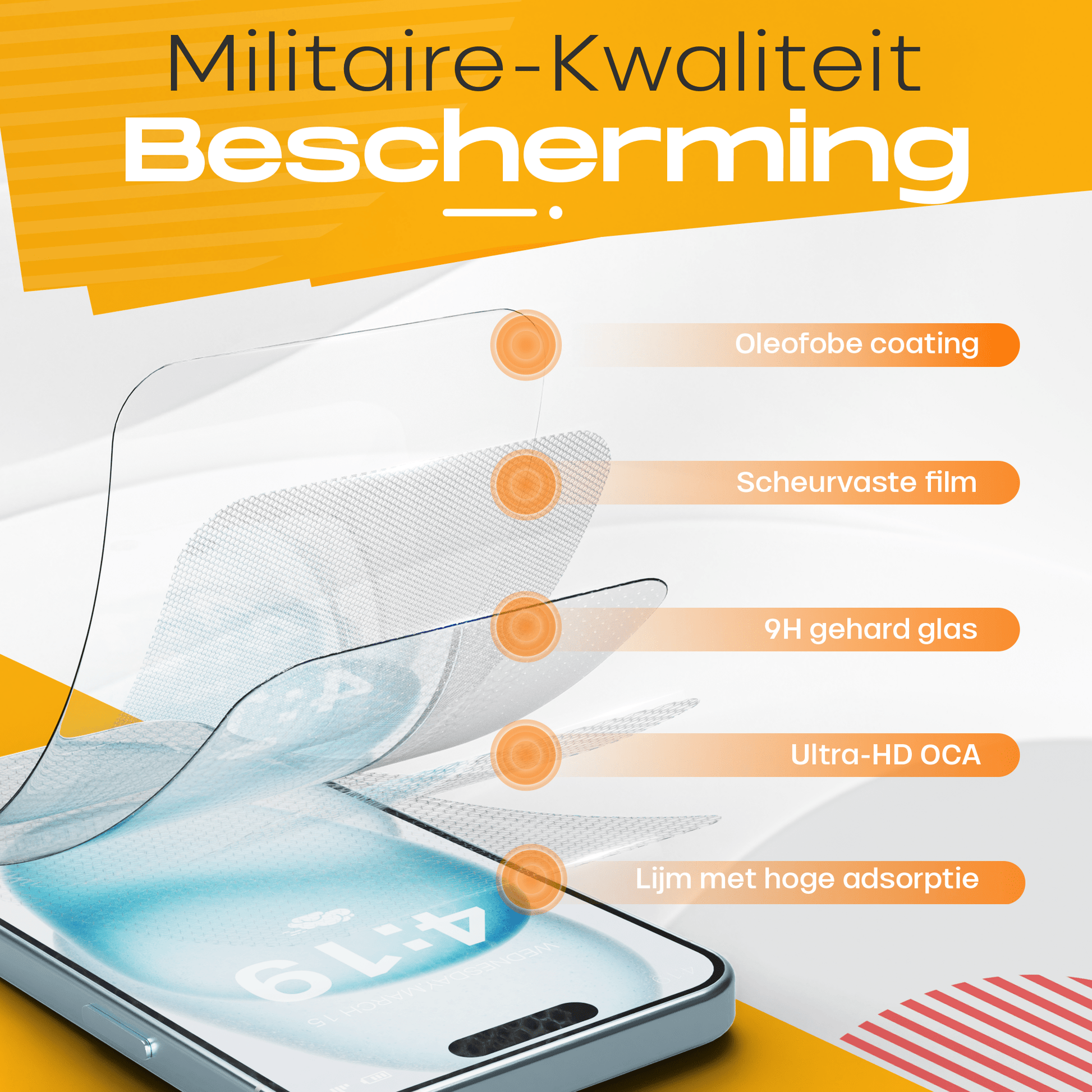 Solutionss4 Screenprotector voor iPhone 15 – Case Vriendelijk - mijnhoesjesSolutionss4 Screenprotector voor iPhone 15 – Case Vriendelijk