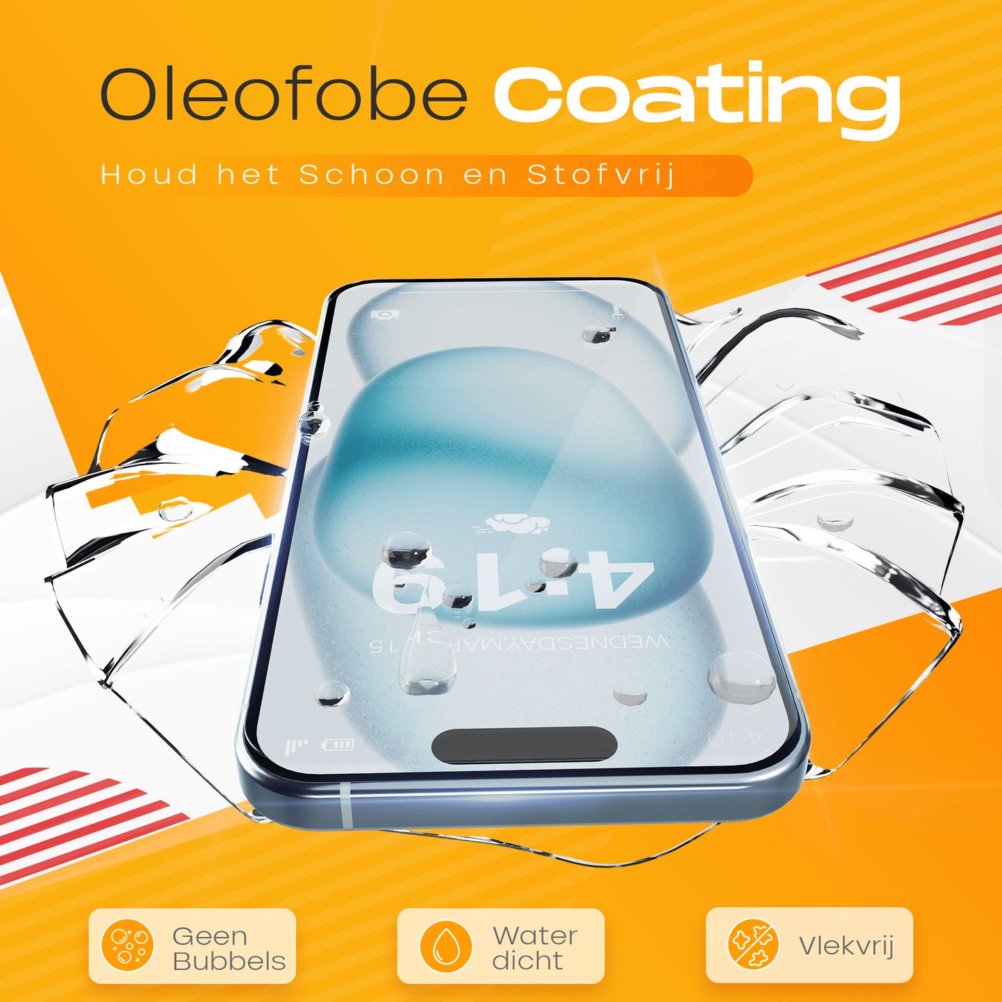 Solutionss4 Screenprotector voor iPhone 15 – Case Vriendelijk - mijnhoesjesSolutionss4 Screenprotector voor iPhone 15 – Case Vriendelijk