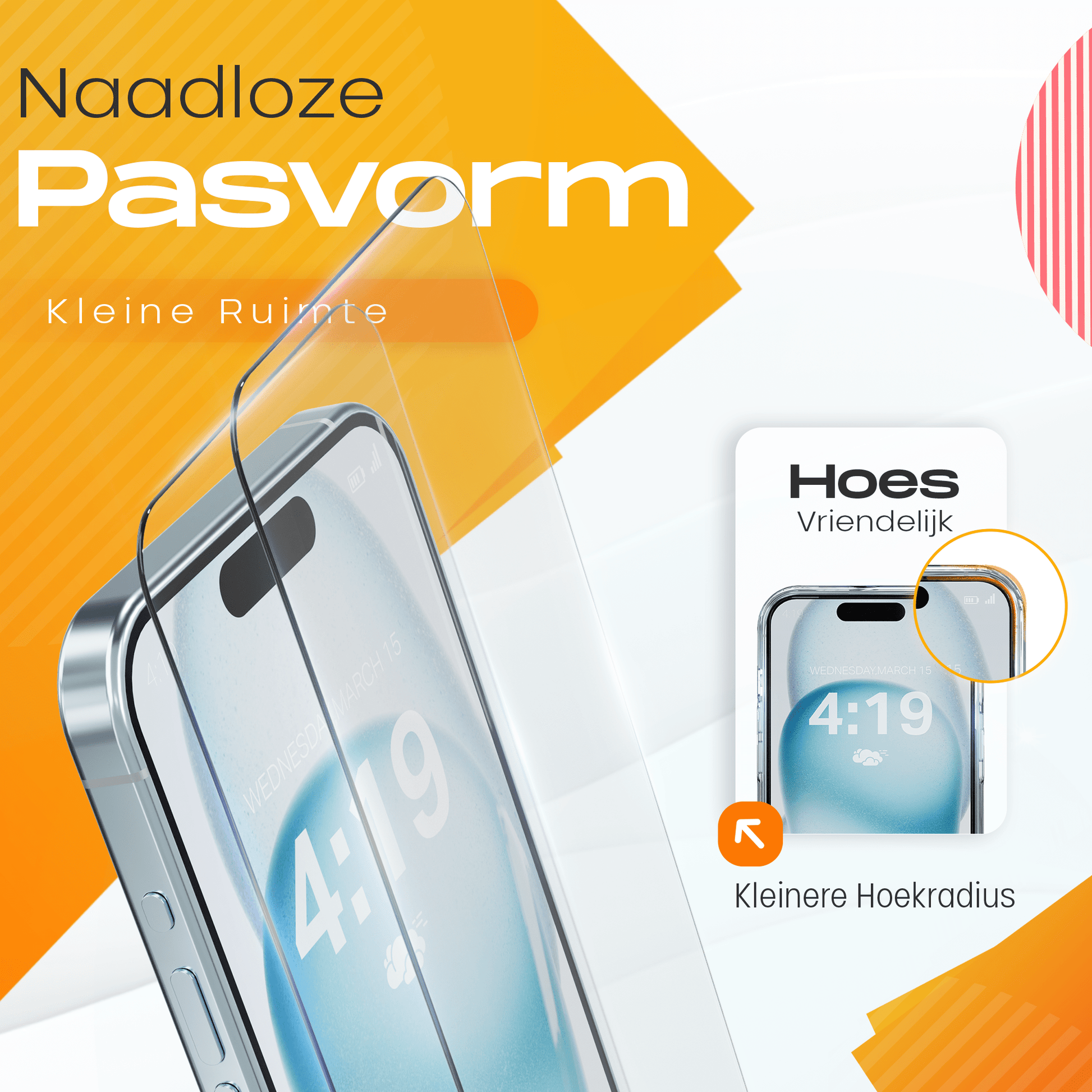 Solutionss4 Screenprotector voor iPhone 15 – Case Vriendelijk - mijnhoesjesSolutionss4 Screenprotector voor iPhone 15 – Case Vriendelijk