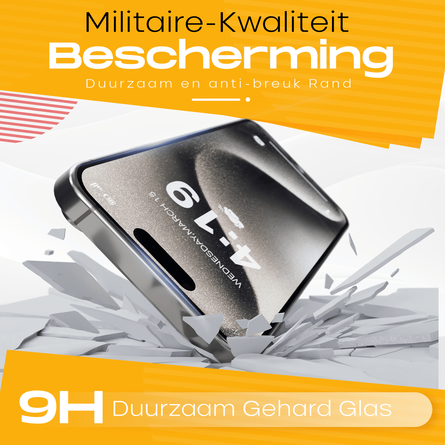 Solutionss4 Screenprotector voor iPhone 15 Pro – Case Vriendelijk - mijnhoesjesSolutionss4 Screenprotector voor iPhone 15 Pro – Case Vriendelijk